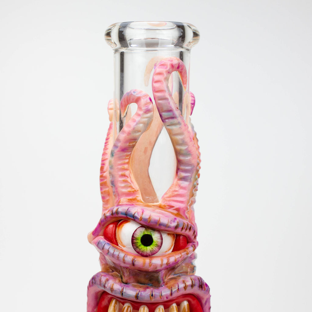 12.5"  Resin 3D artwork 7mm glass beaker water bong [TS105]