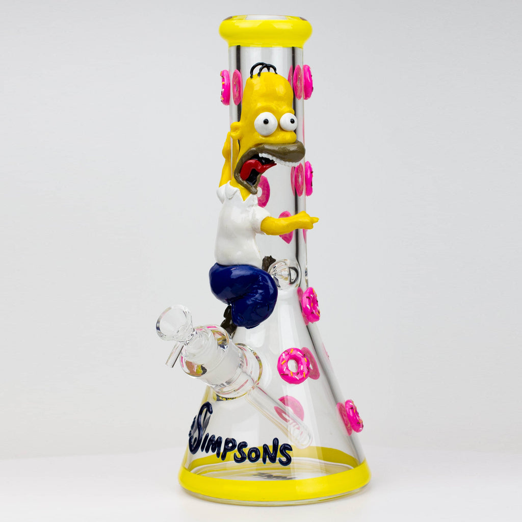 12.5"  Resin 3D artwork 7mm glass beaker water bong [TS107]