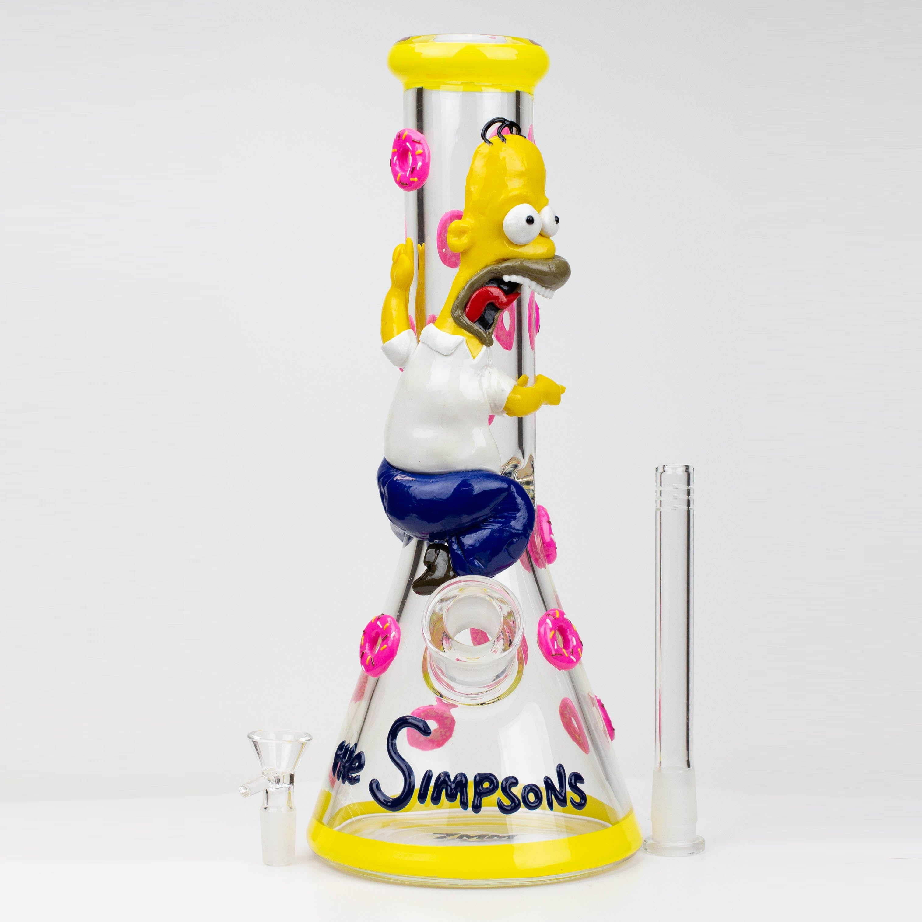 12.5"  Resin 3D artwork 7mm glass beaker water bong [TS107]