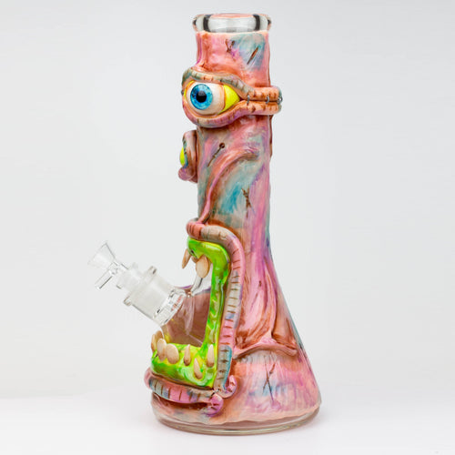 12.5"  Resin 3D artwork 7mm glass beaker water bong [SP2072]