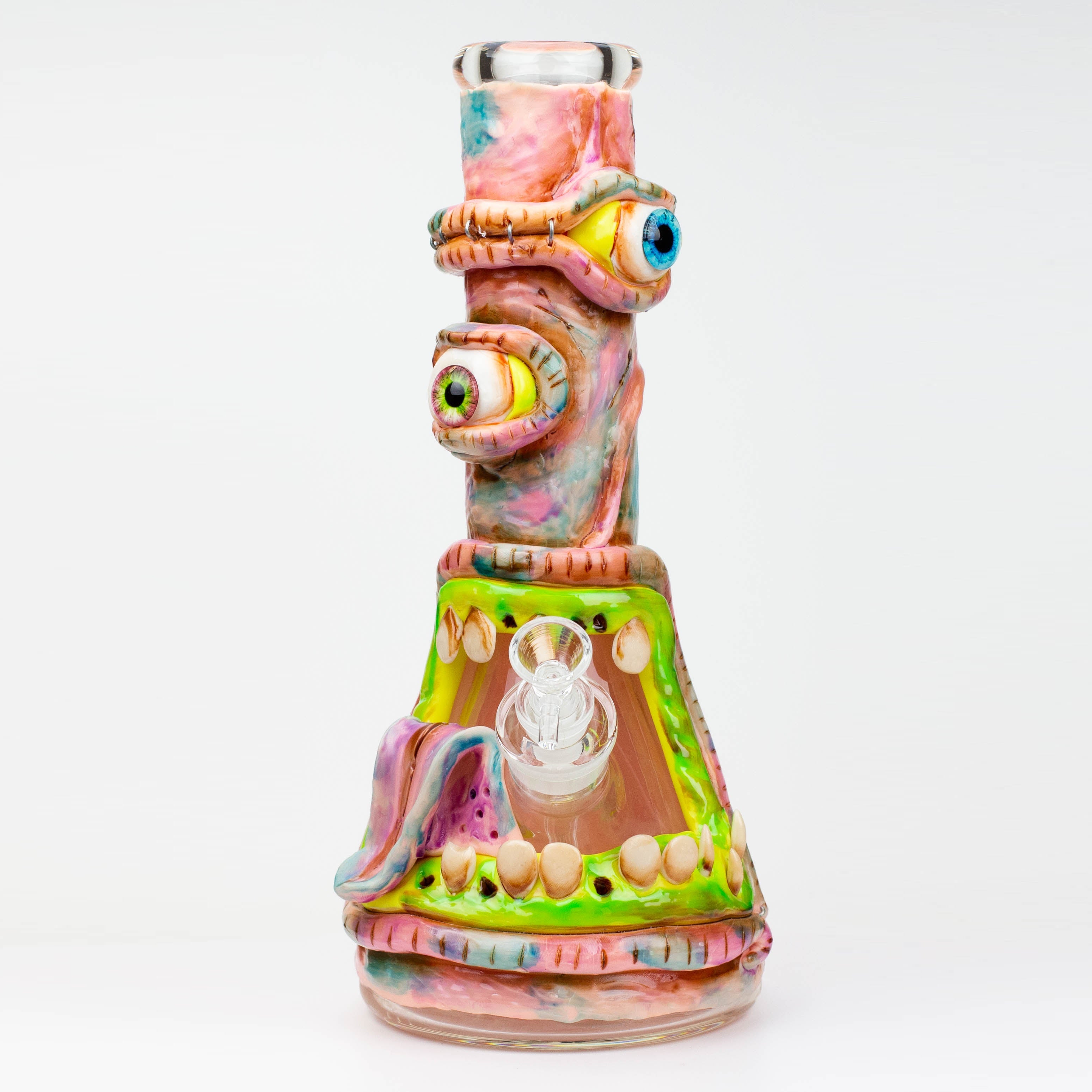 12.5"  Resin 3D artwork 7mm glass beaker water bong [SP2072]