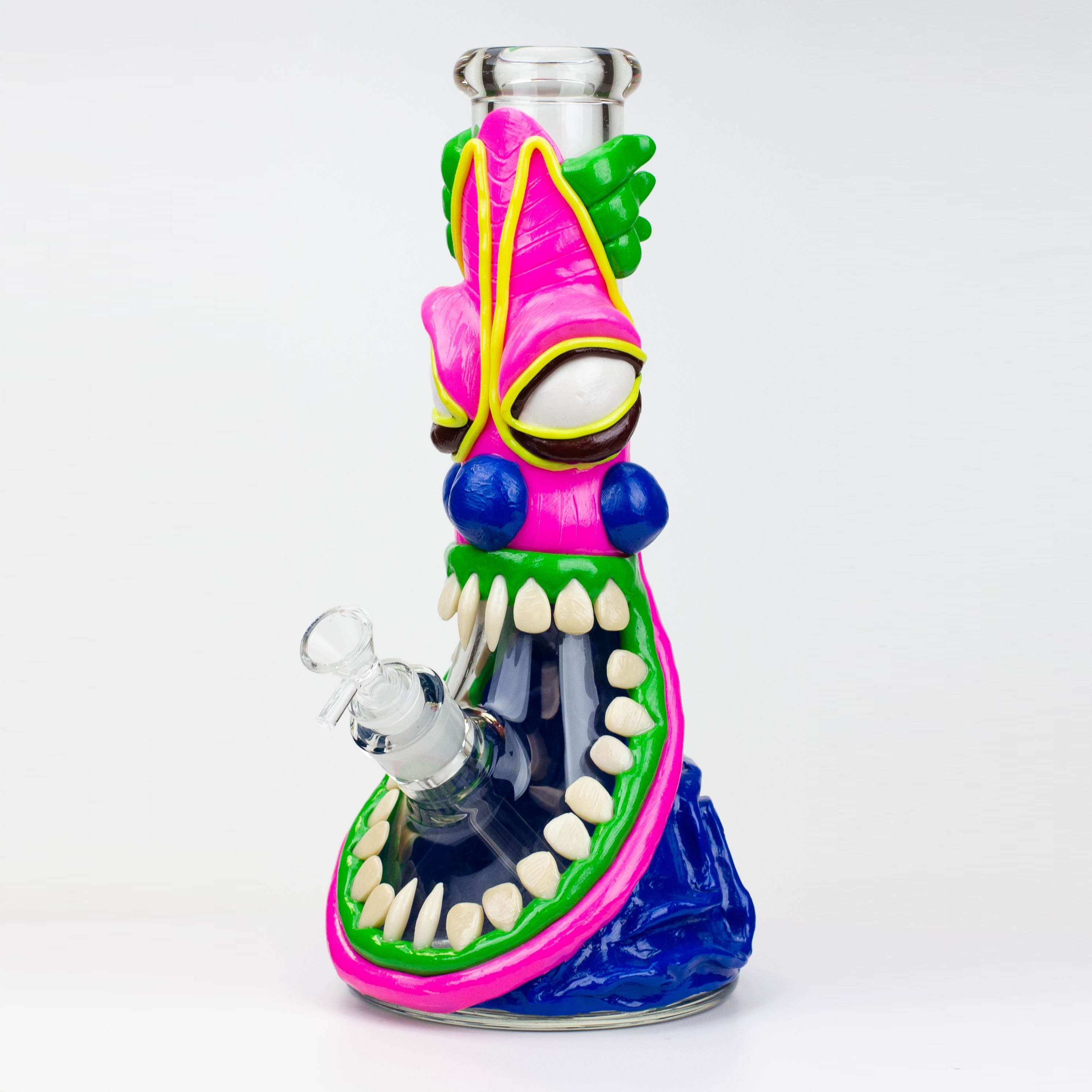 12.5"  Resin 3D artwork 7mm glass beaker water bong [TS109]