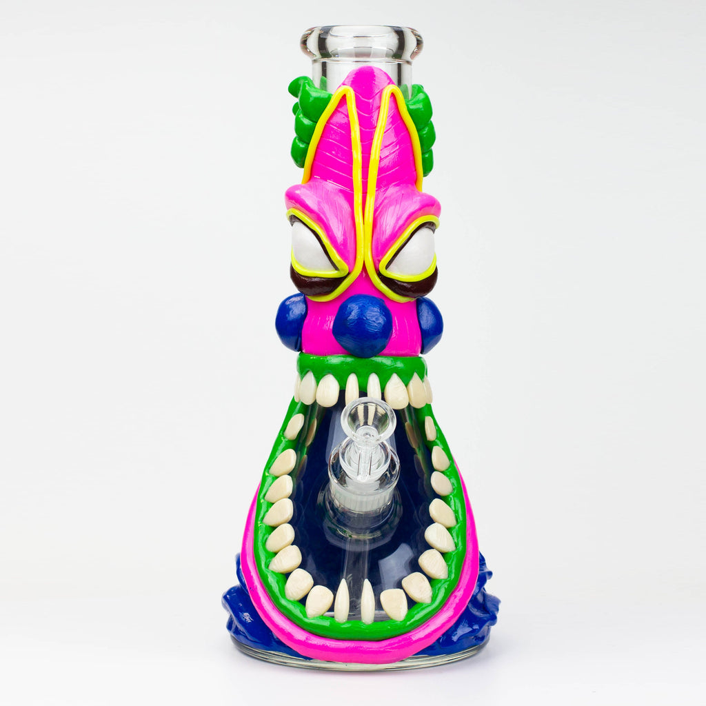 12.5"  Resin 3D artwork 7mm glass beaker water bong [TS109]