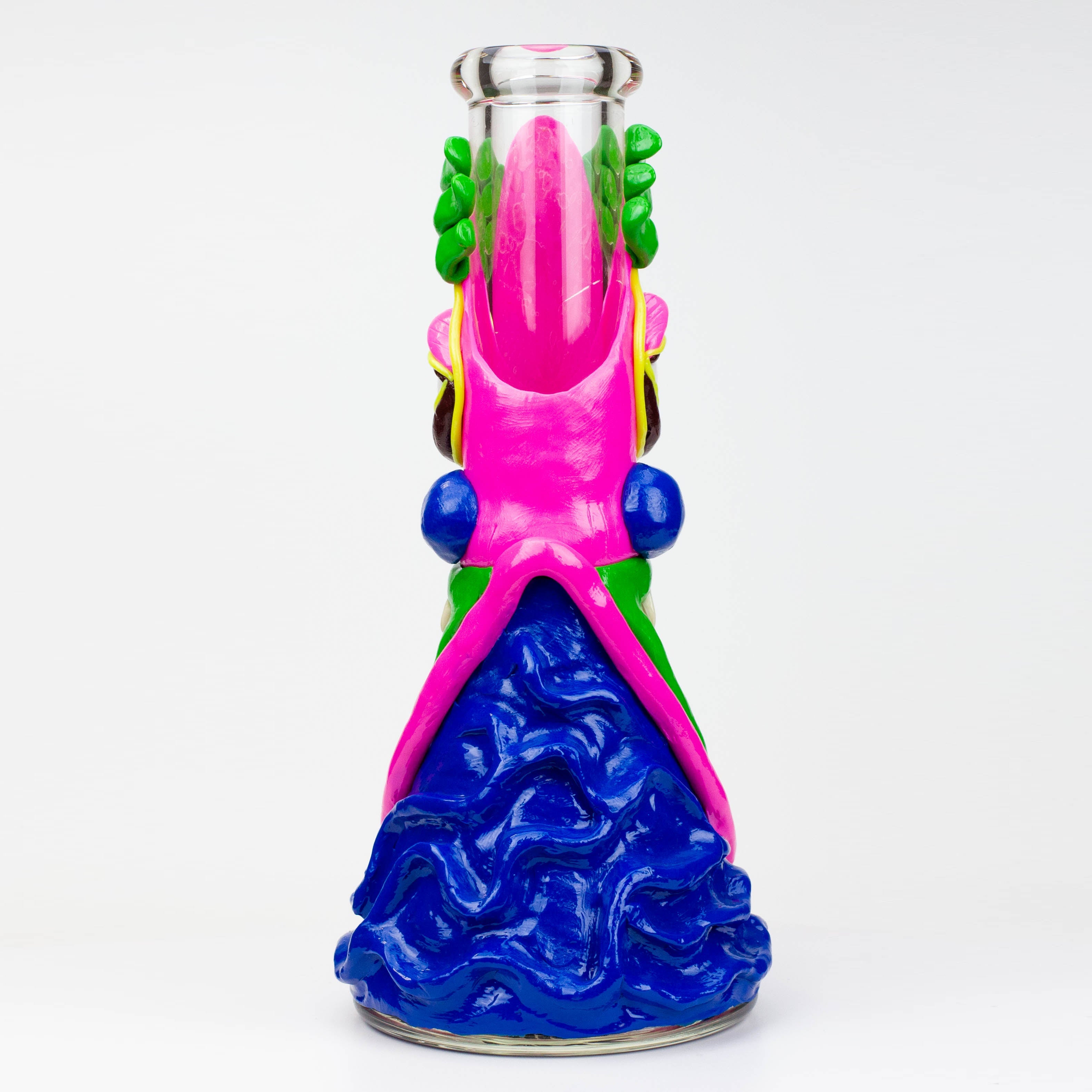 12.5"  Resin 3D artwork 7mm glass beaker water bong [TS109]