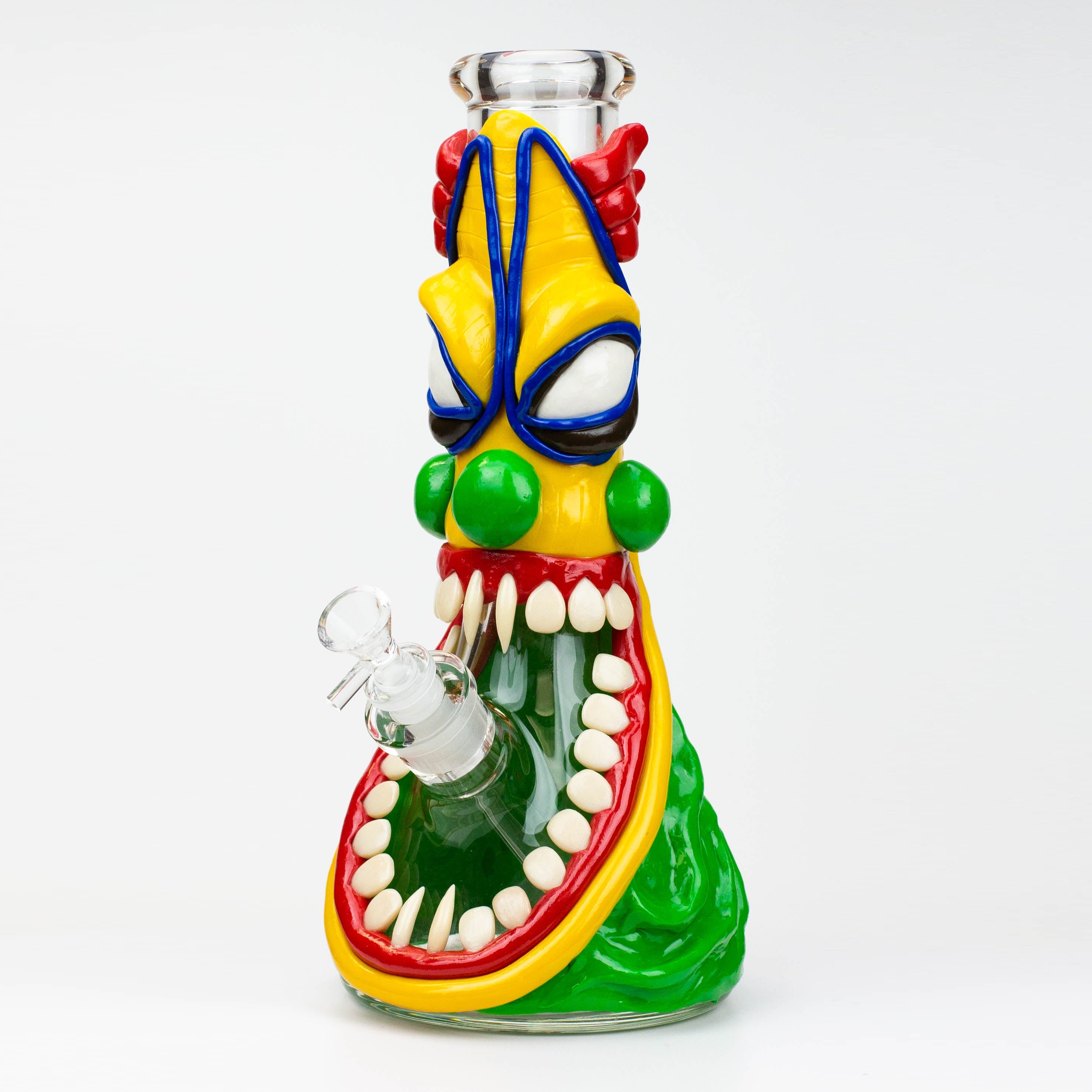 12.5"  Resin 3D artwork 7mm glass beaker water bong [TS109]