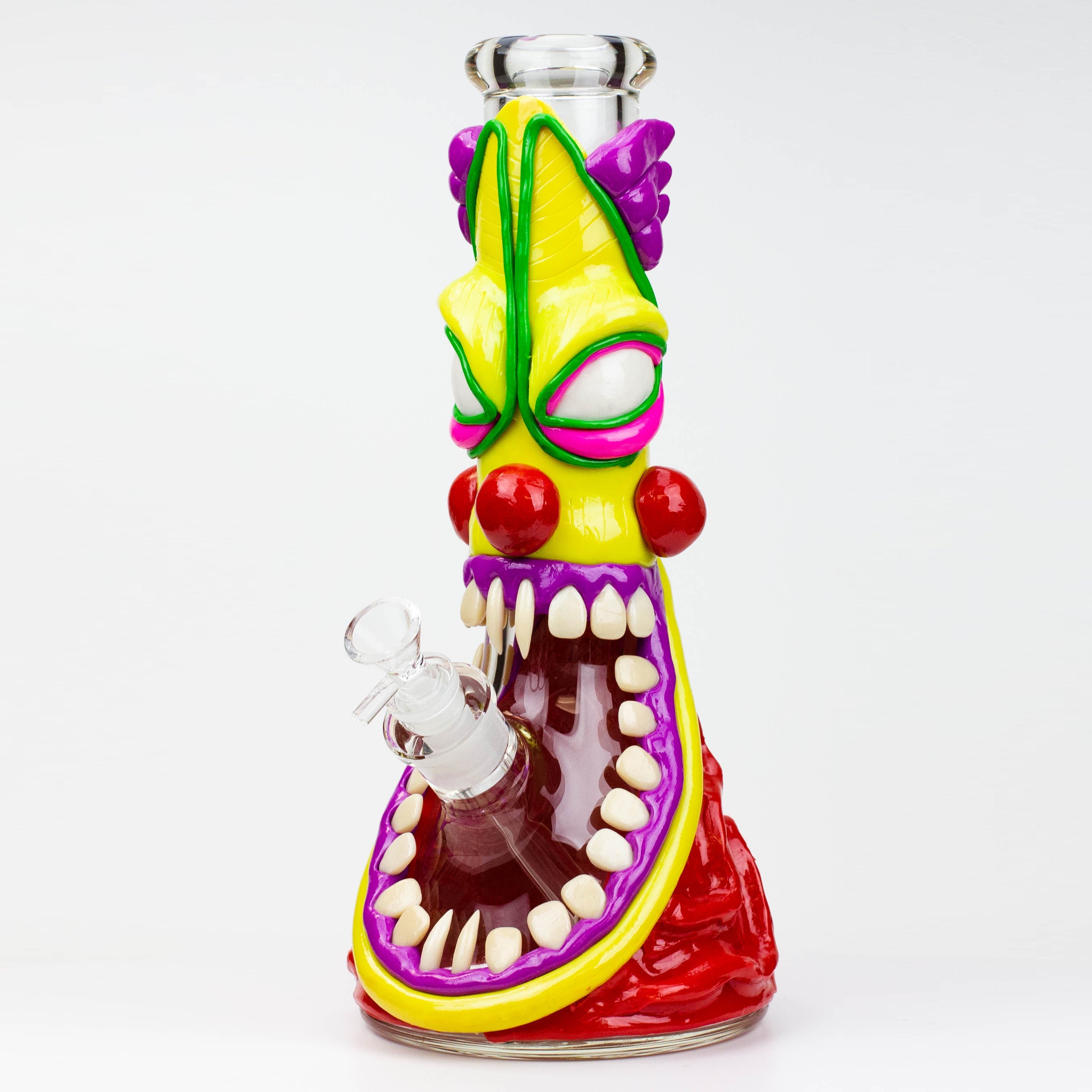 12.5"  Resin 3D artwork 7mm glass beaker water bong [TS109]