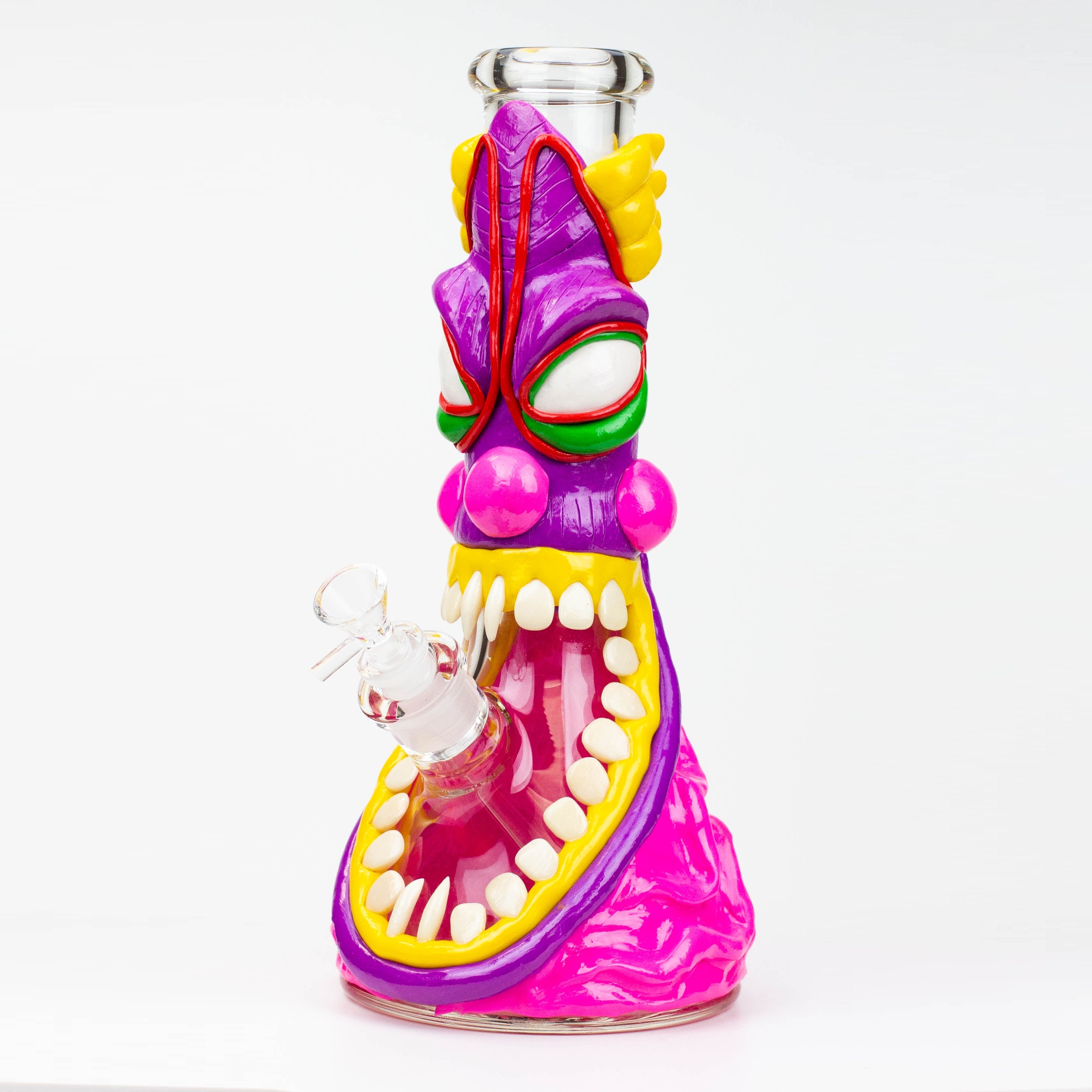 12.5"  Resin 3D artwork 7mm glass beaker water bong [TS109]