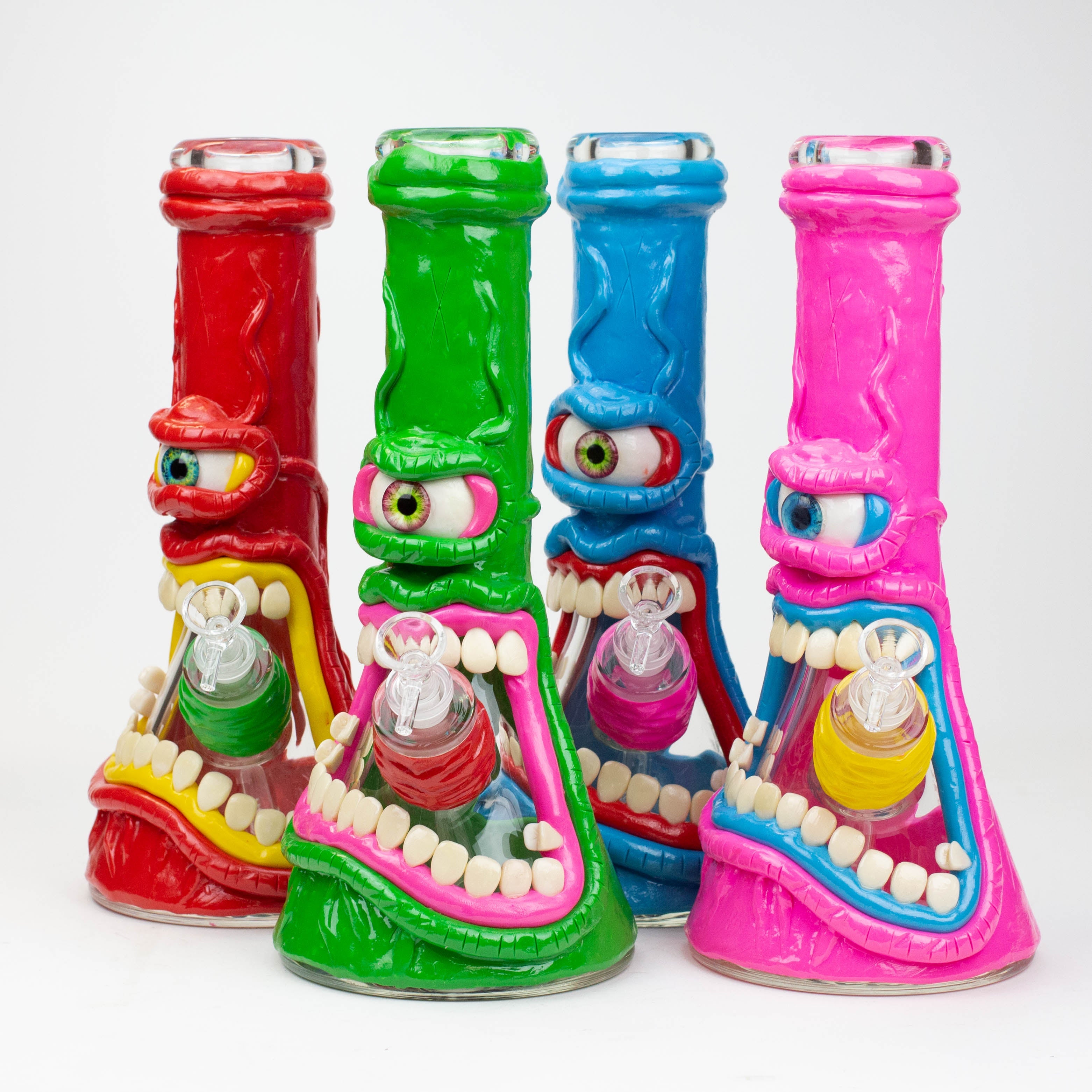 12.5"  Resin 3D artwork 7mm glass beaker water bong [TS104]