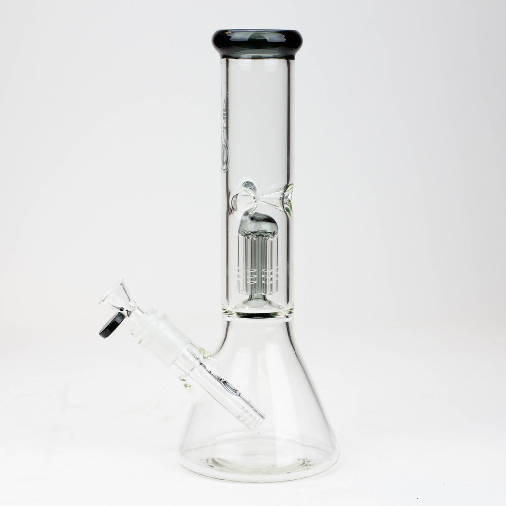 12" Genie-Tree arms color accented glass water bong
