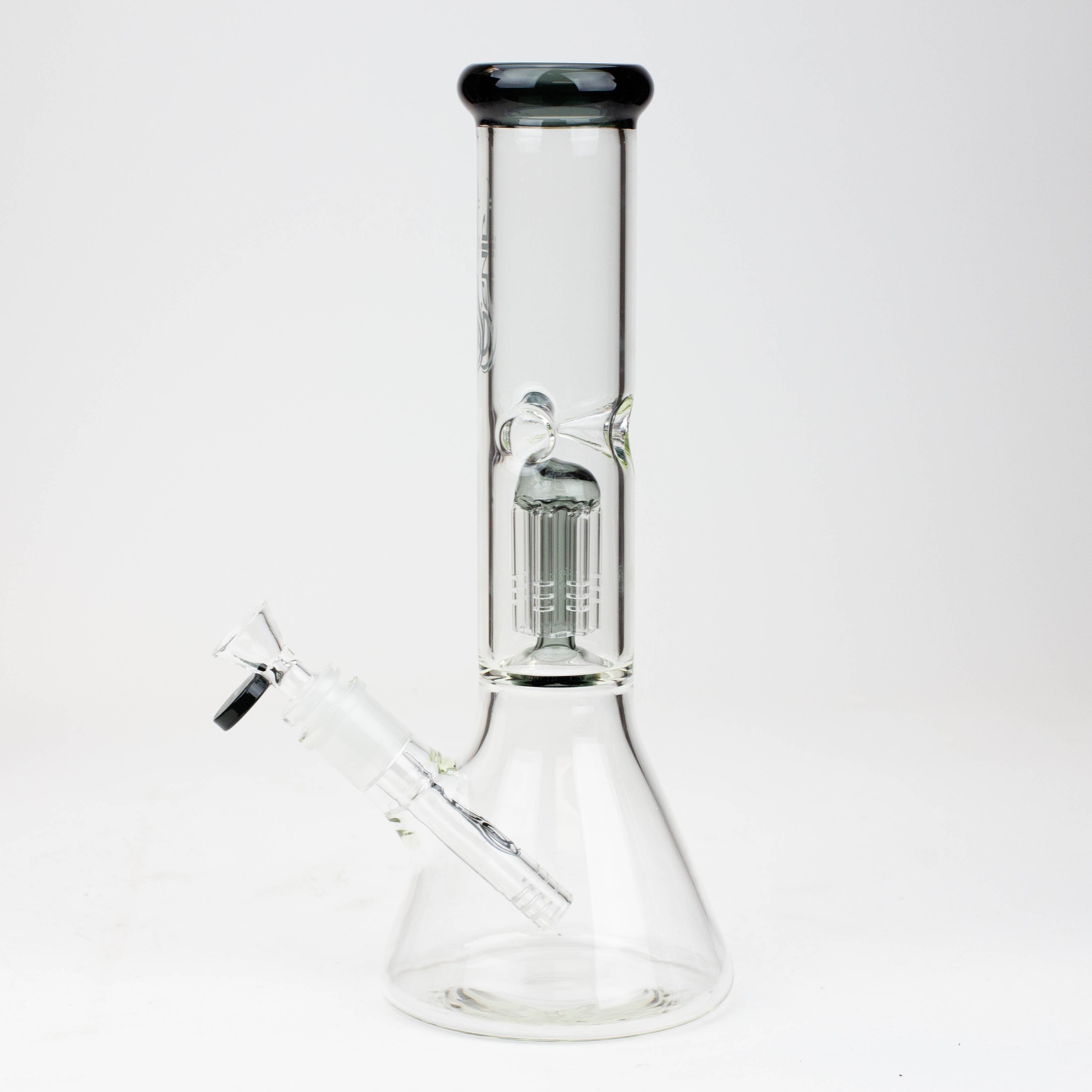 12" Genie-Tree arms color accented glass water bong