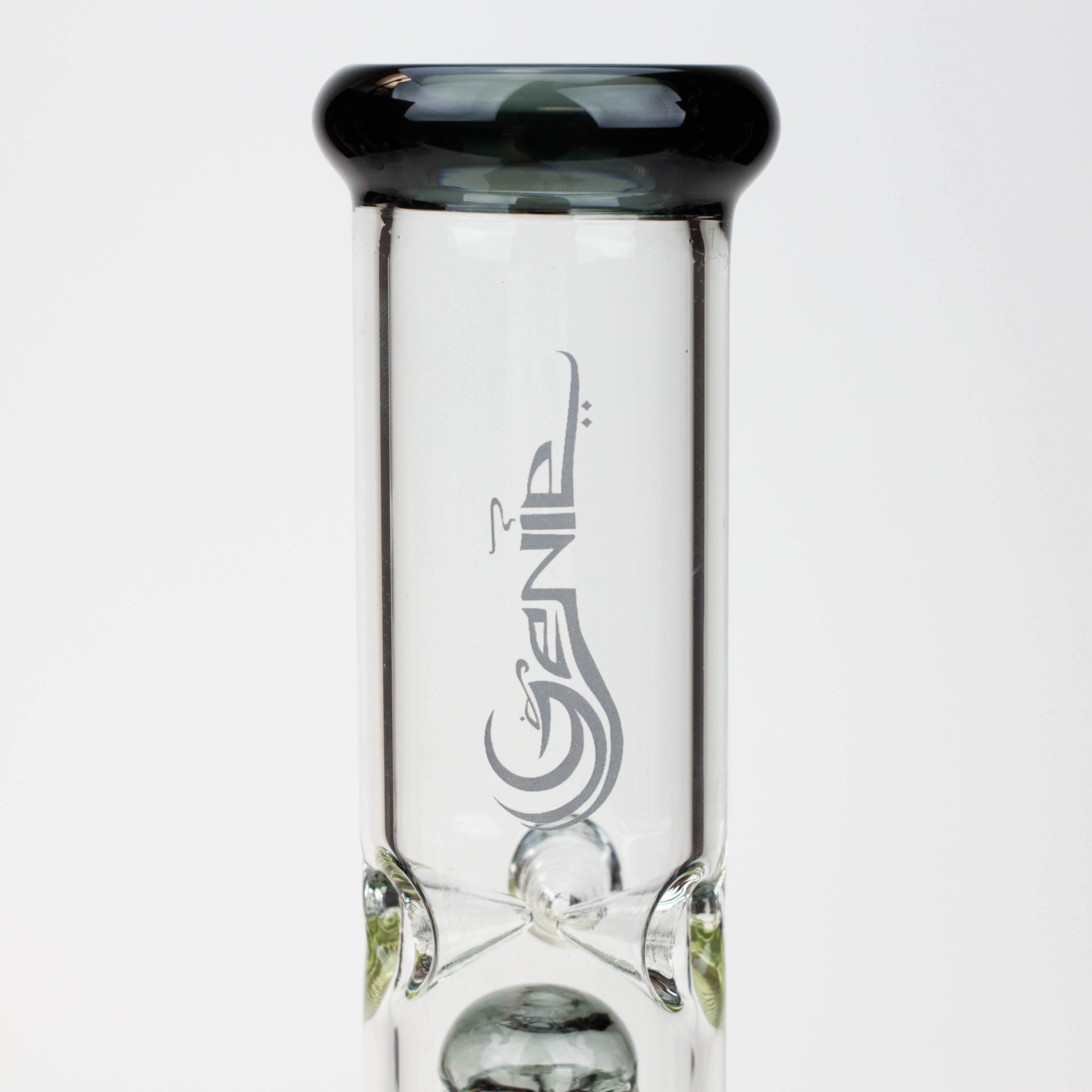 12" Genie-Tree arms color accented glass water bong