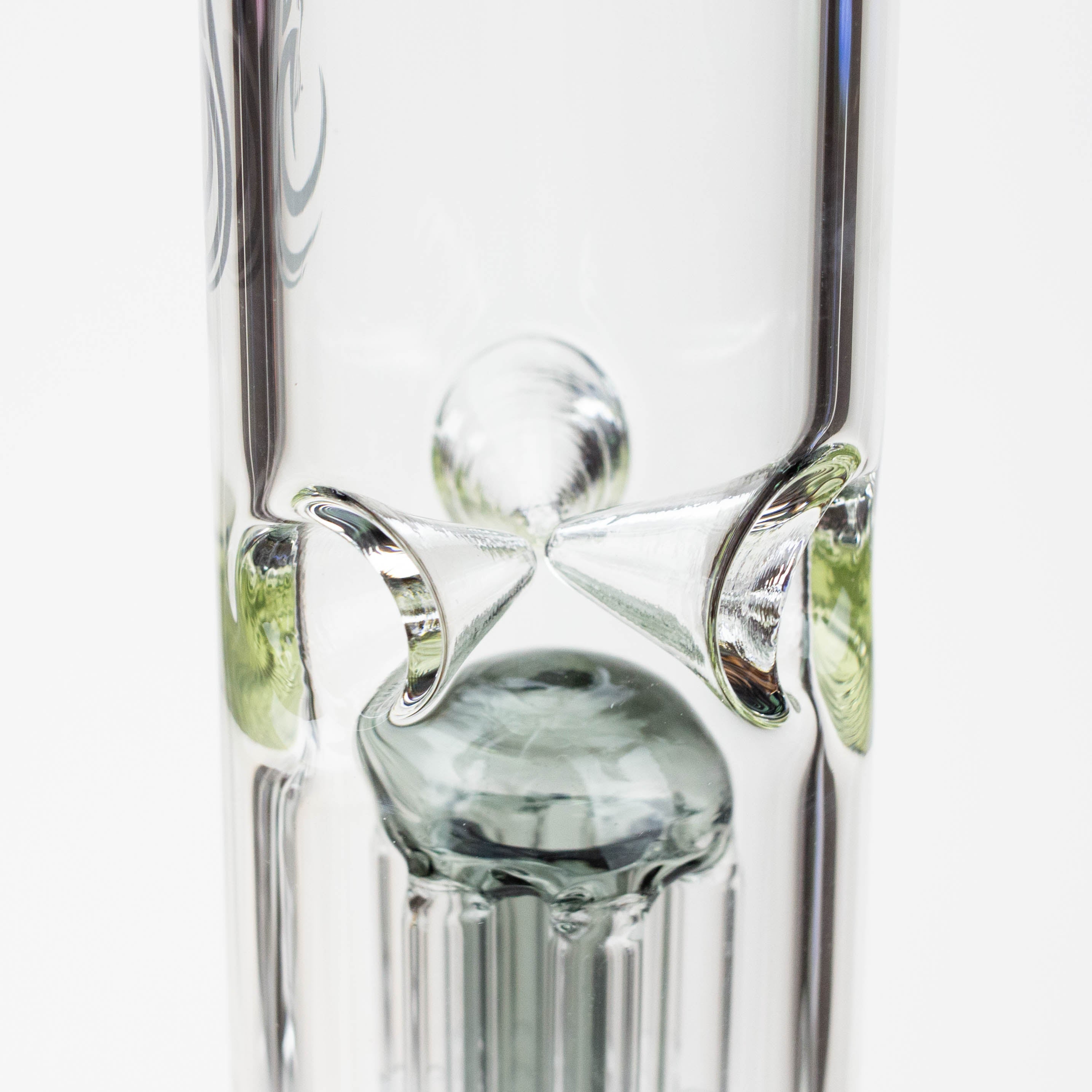 12" Genie-Tree arms color accented glass water bong
