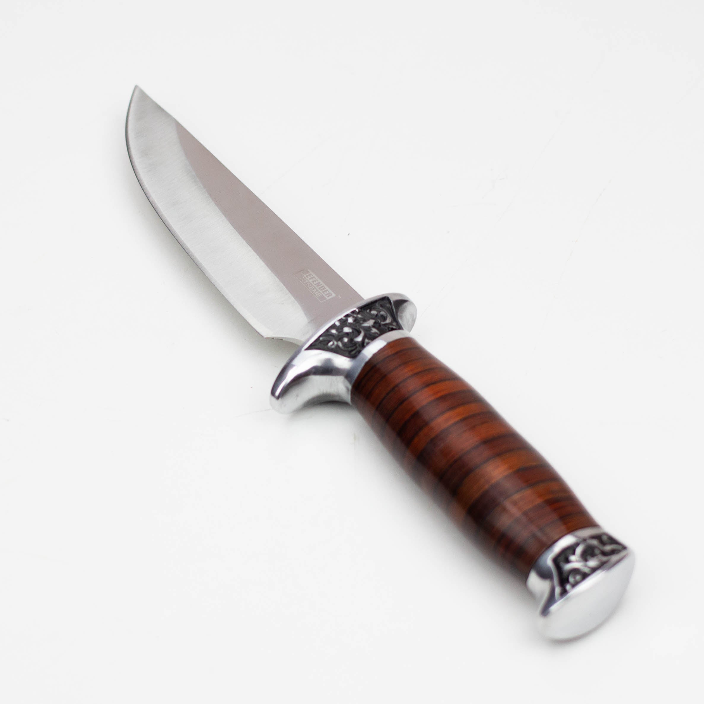10" Hunt-Down Fixed Blade Knife  engraved Handle and Nylon  Sheath [9115]
