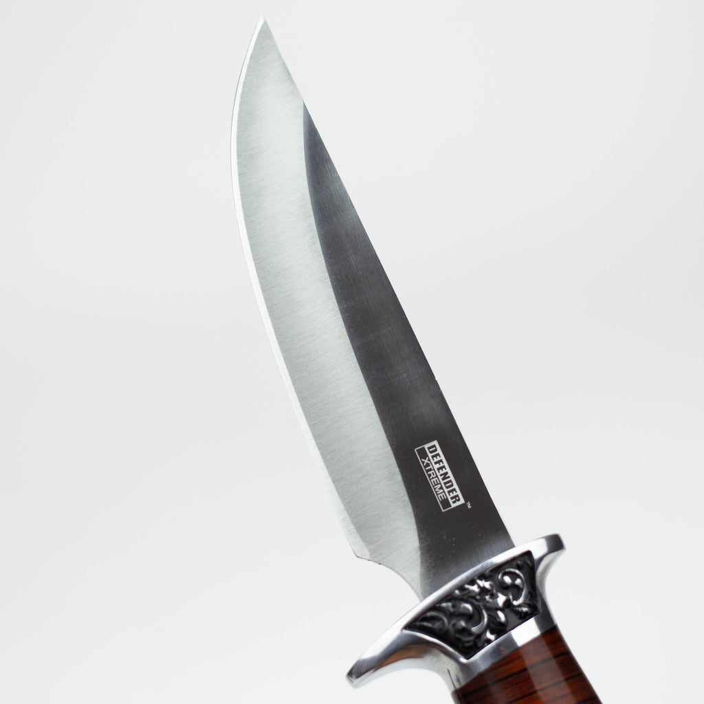 10" Hunt-Down Fixed Blade Knife  engraved Handle and Nylon  Sheath [9115]