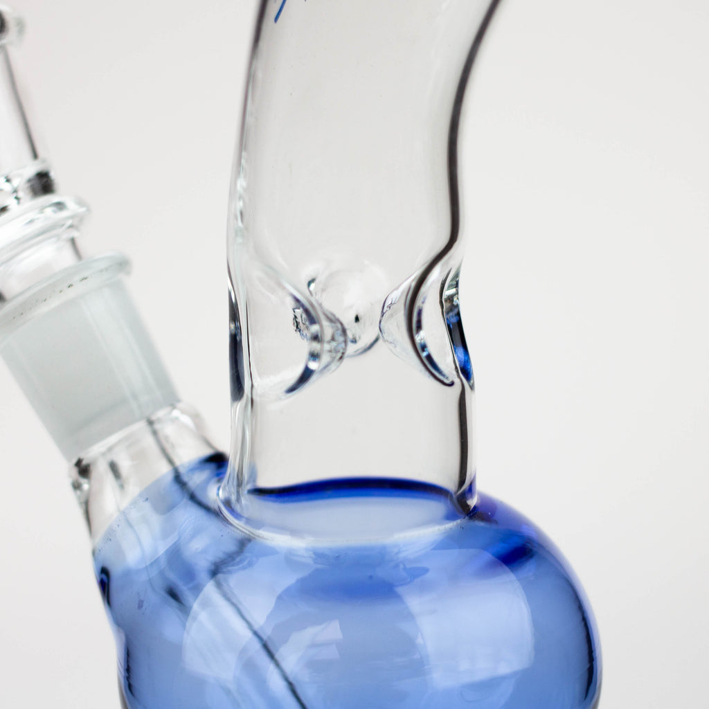 7" color  double ball glass water bong