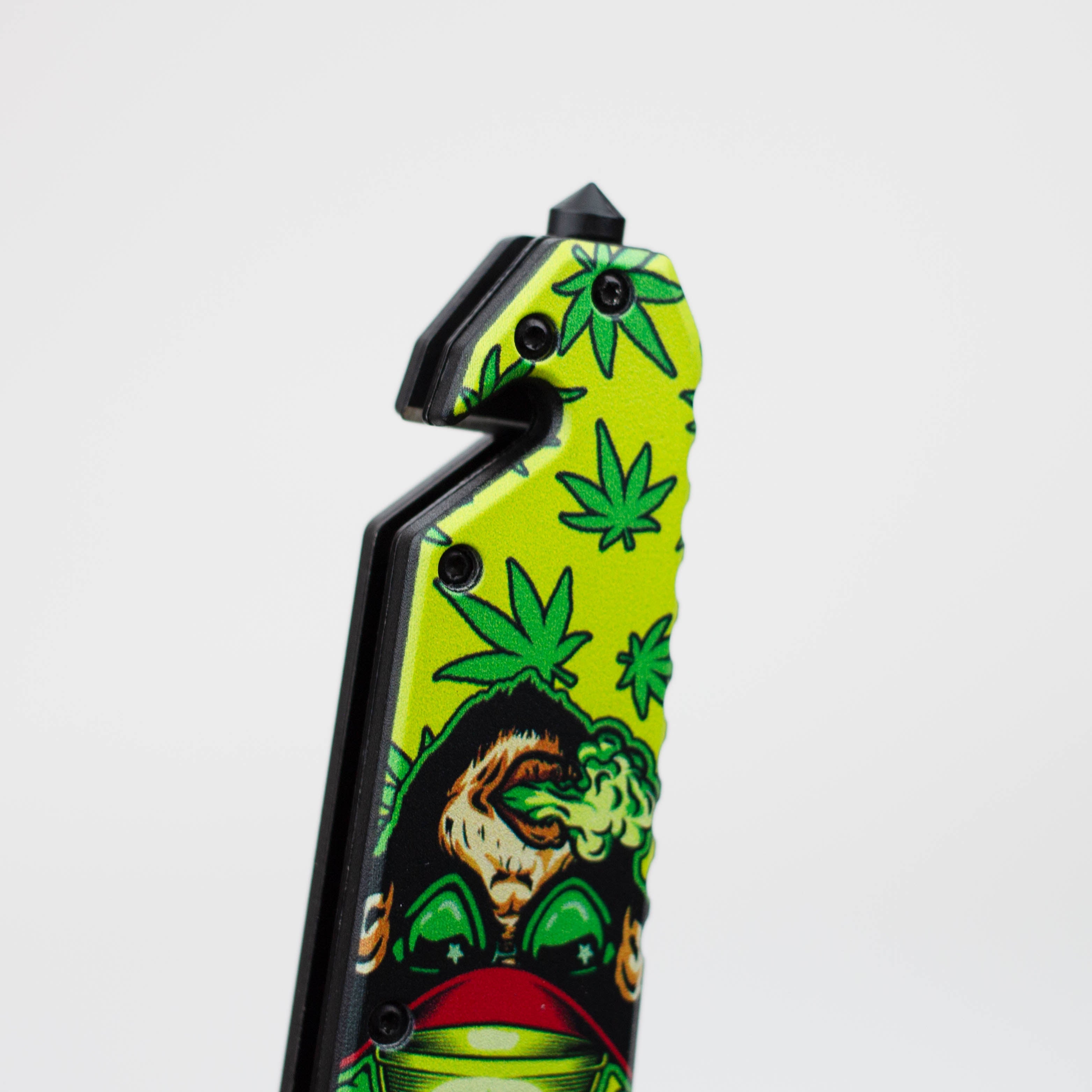 8.5" Monkey  Design - Folding Knife W/ Belt Cutte