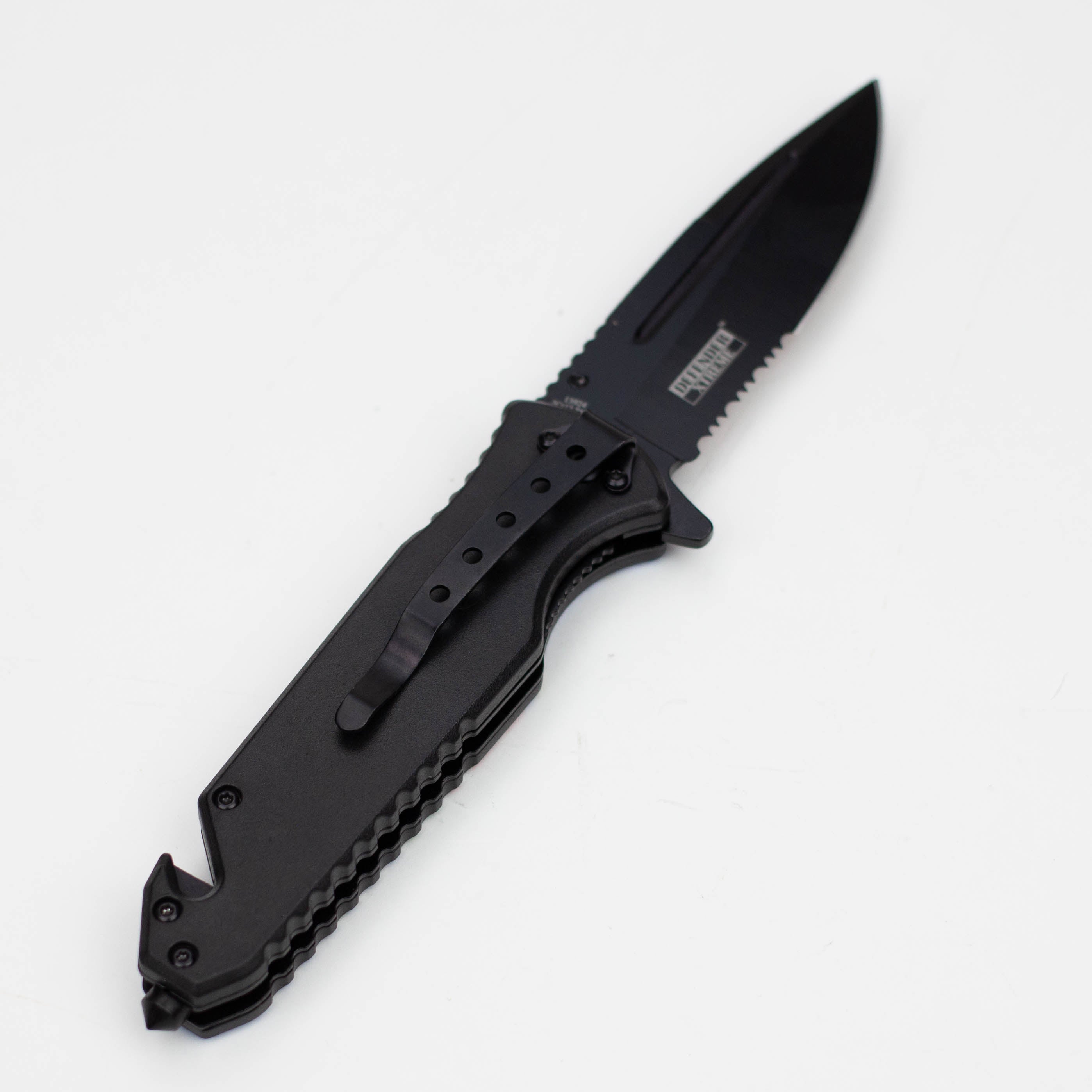 8.5" Lips Design - Folding Knife W/ Belt Cutte
