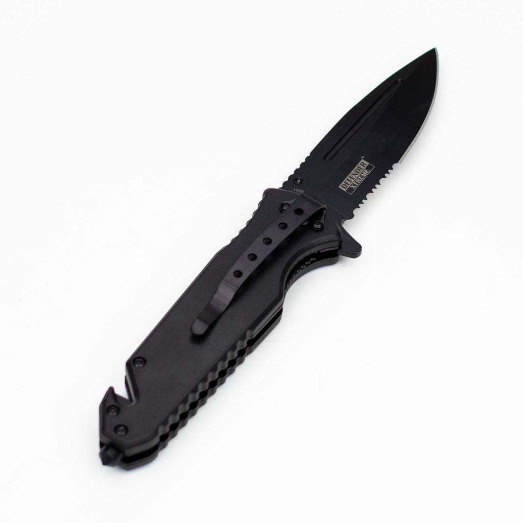 8.5" Fingers Design - Folding Knife W/ Belt Cutte