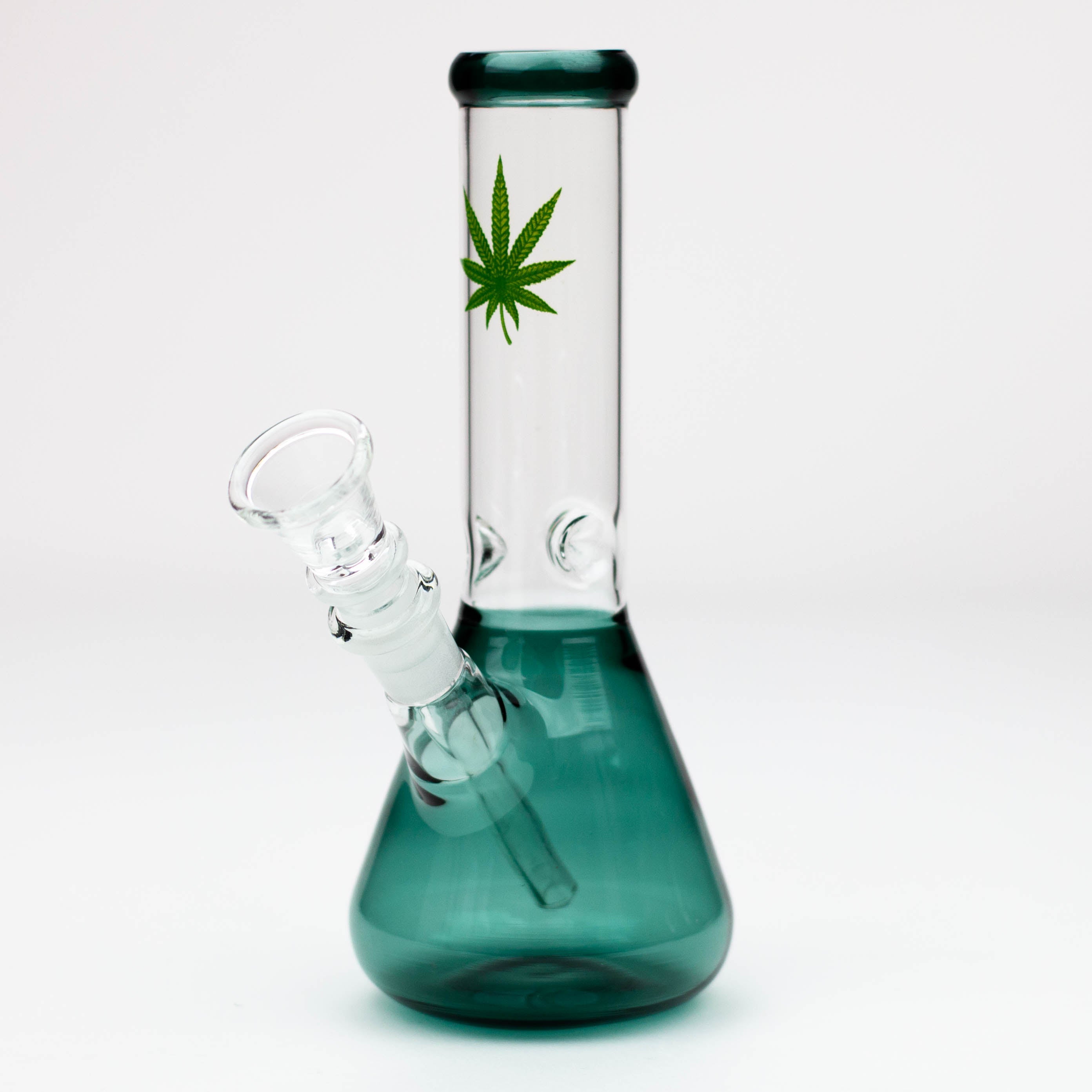 7" color glass water beaker bong