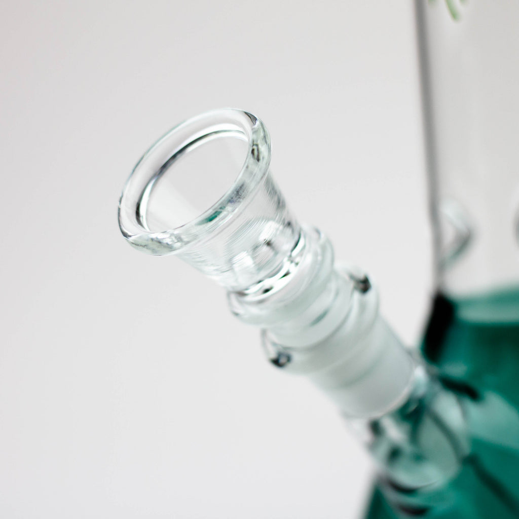 7" color glass water beaker bong
