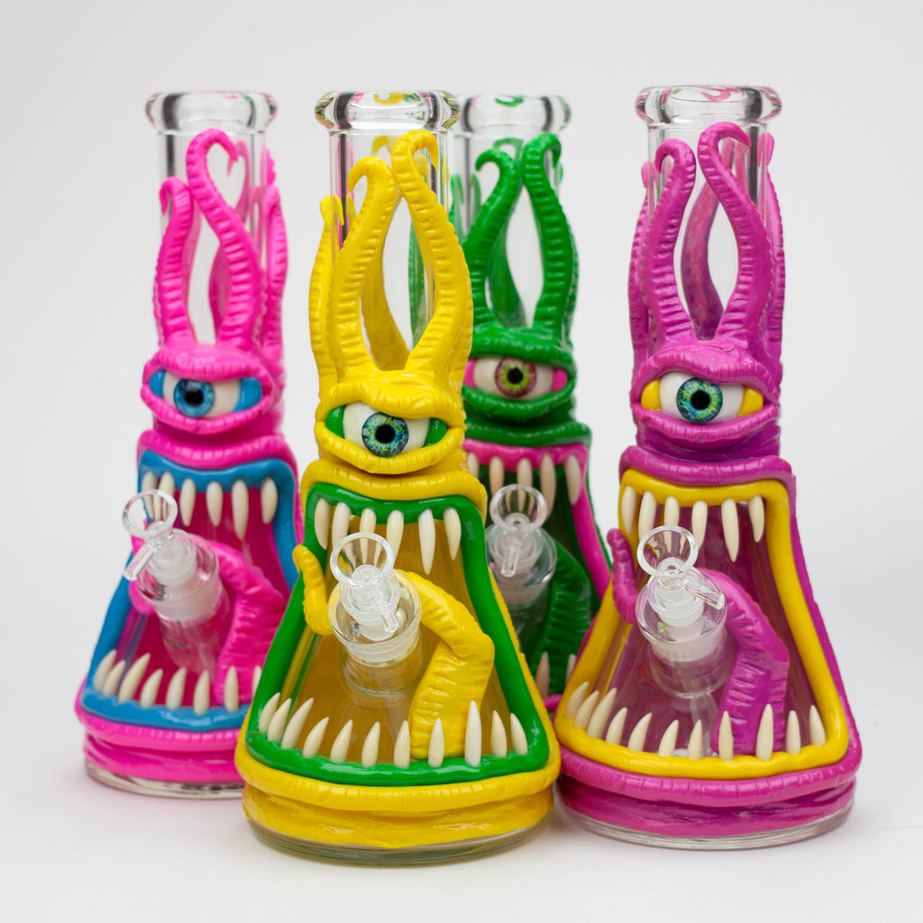 12.5"  Resin 3D artwork 7mm glass beaker water bong [TS112]