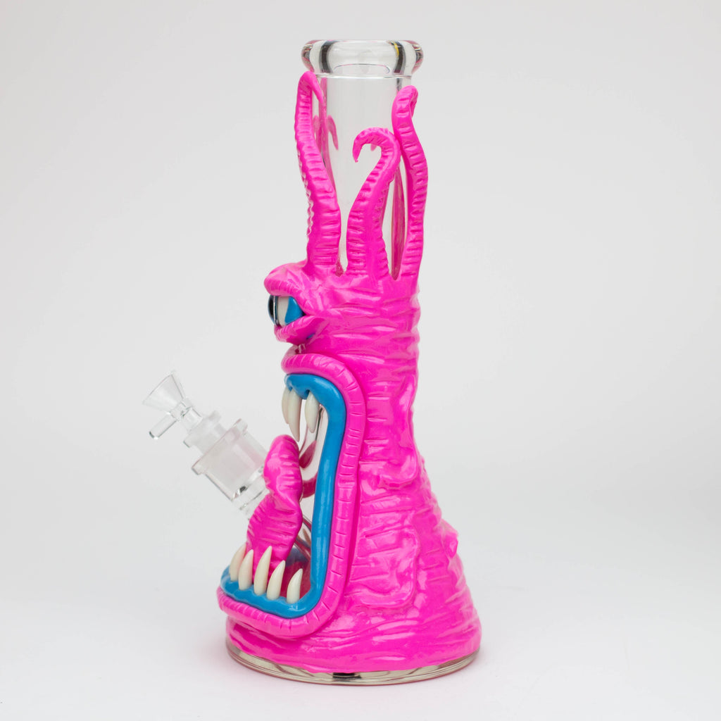 12.5"  Resin 3D artwork 7mm glass beaker water bong [TS112]