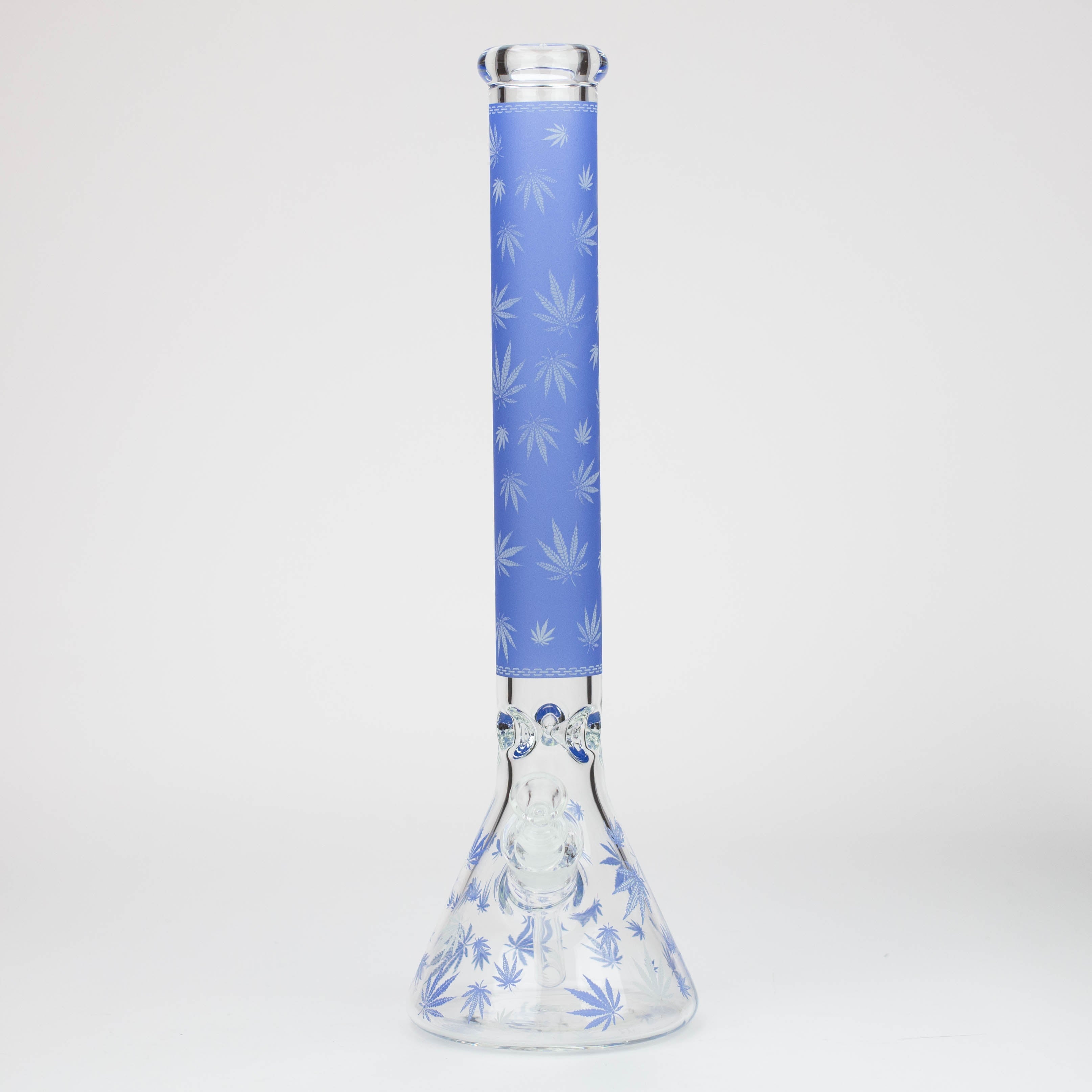 18" Leaf Glow in the dark 7 mm glass water bong