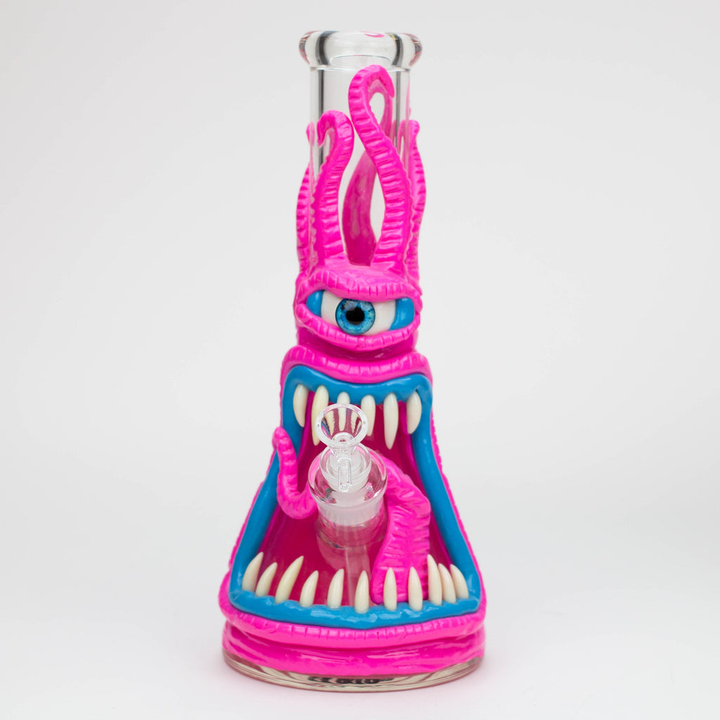 12.5"  Resin 3D artwork 7mm glass beaker water bong [TS112]