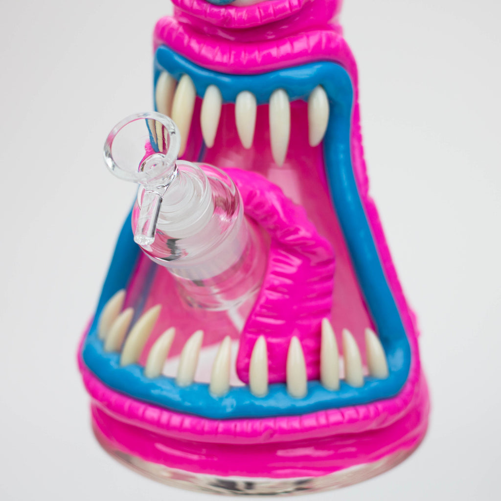 12.5"  Resin 3D artwork 7mm glass beaker water bong [TS112]