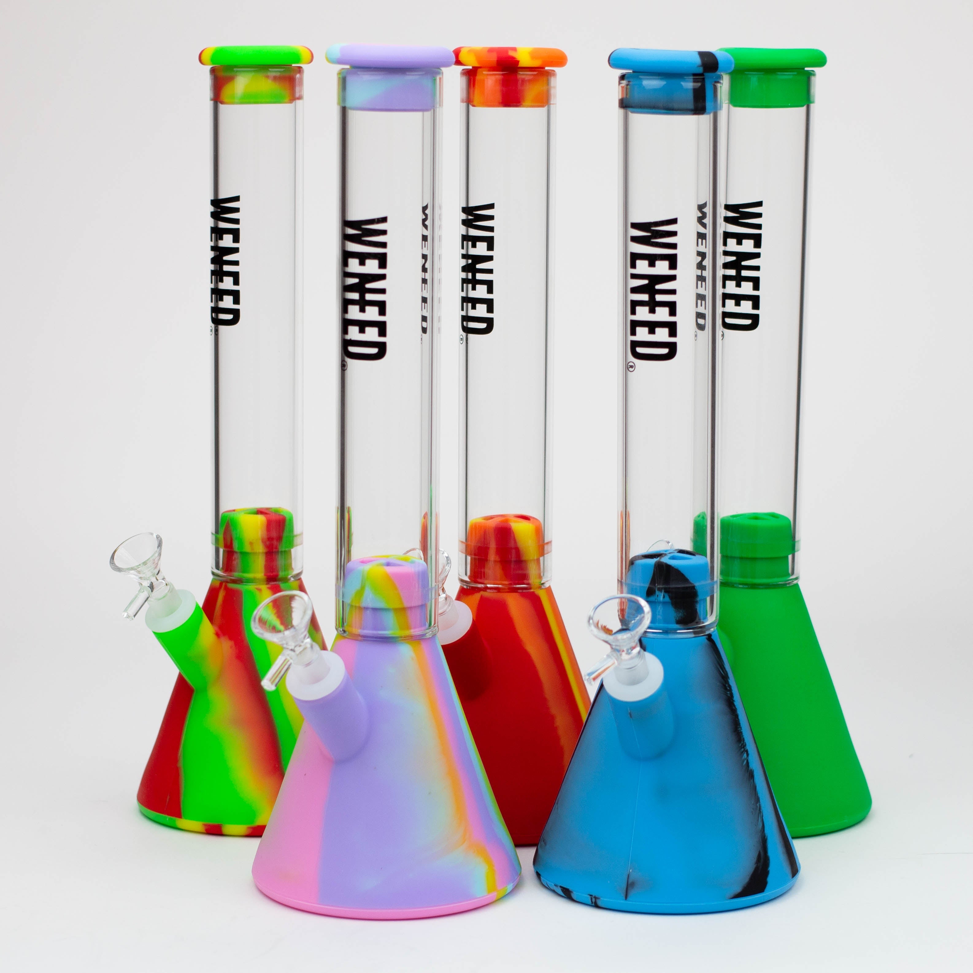 WENEED®- 12" Silicone Glass Beaker bong