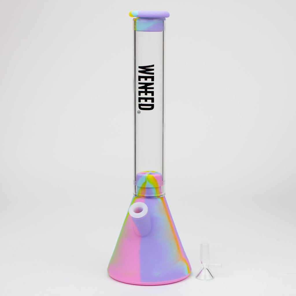 WENEED®- 12" Silicone Glass Beaker bong