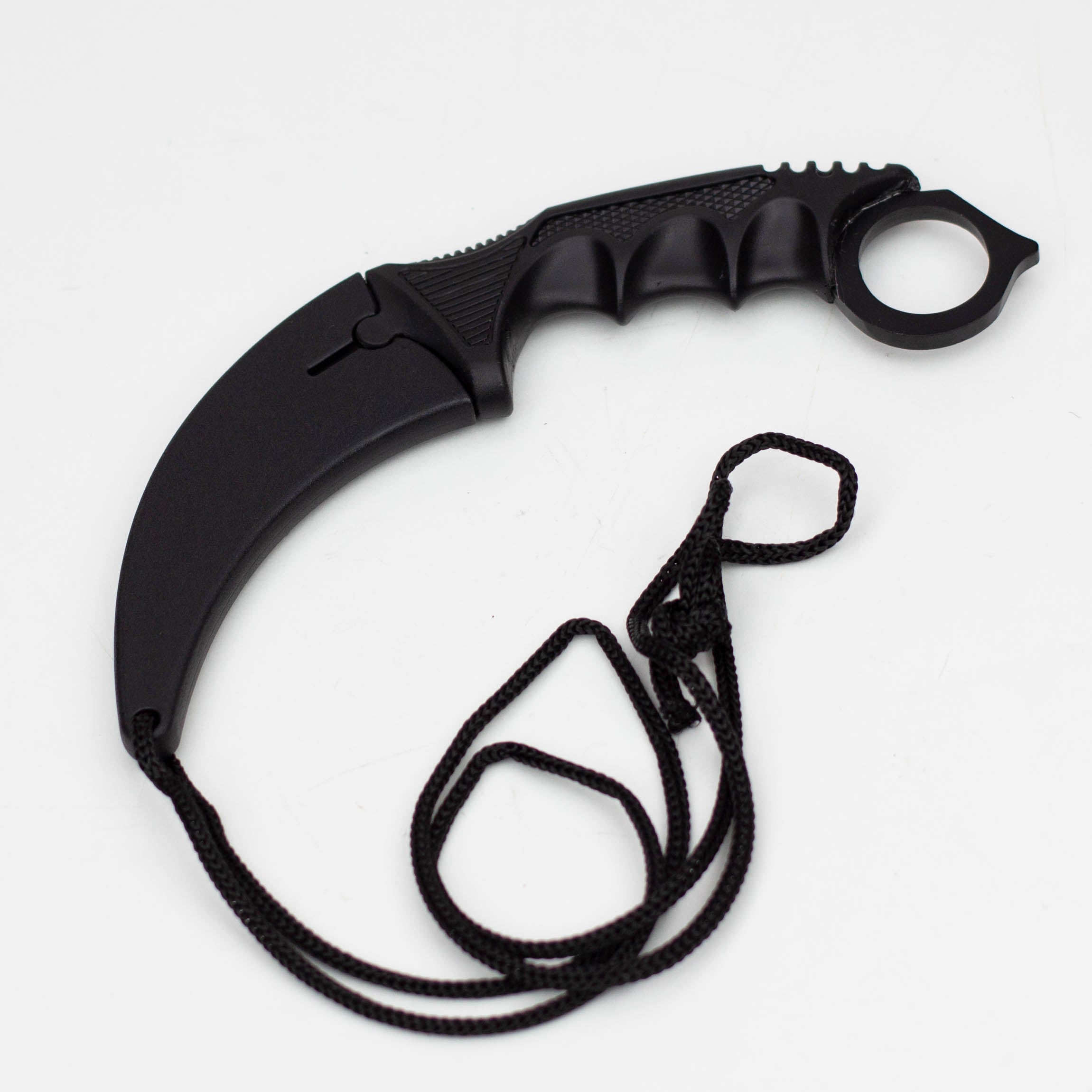 Defender 7.5" All  Black Karambit Stainless Steel Tactical Hunting  Knife Sheath [13639]
