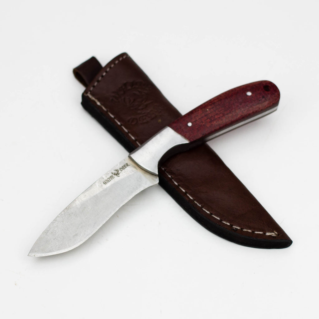 White Deer Skinner Knife  Hunters Micarta Grip Drop Point  [WD9408]