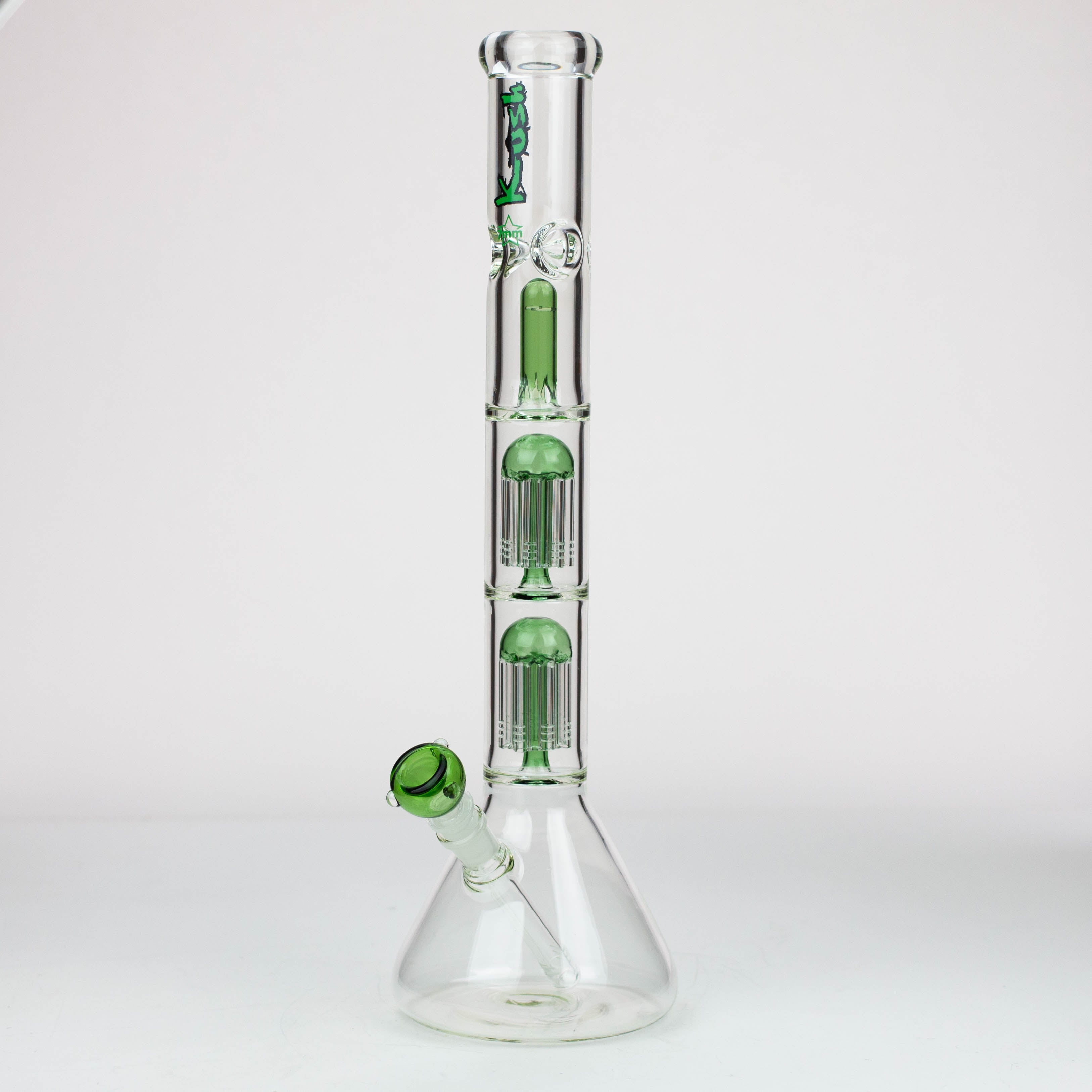 18" KUSH Dual tree percolator / splash guard / 7 mm / glass bong [AK114]