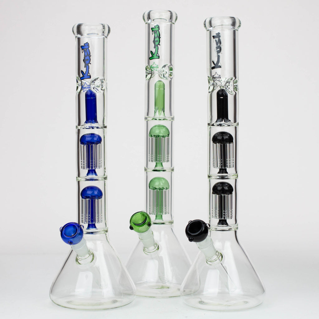 18" KUSH Dual tree percolator / splash guard / 7 mm / glass bong [AK114]