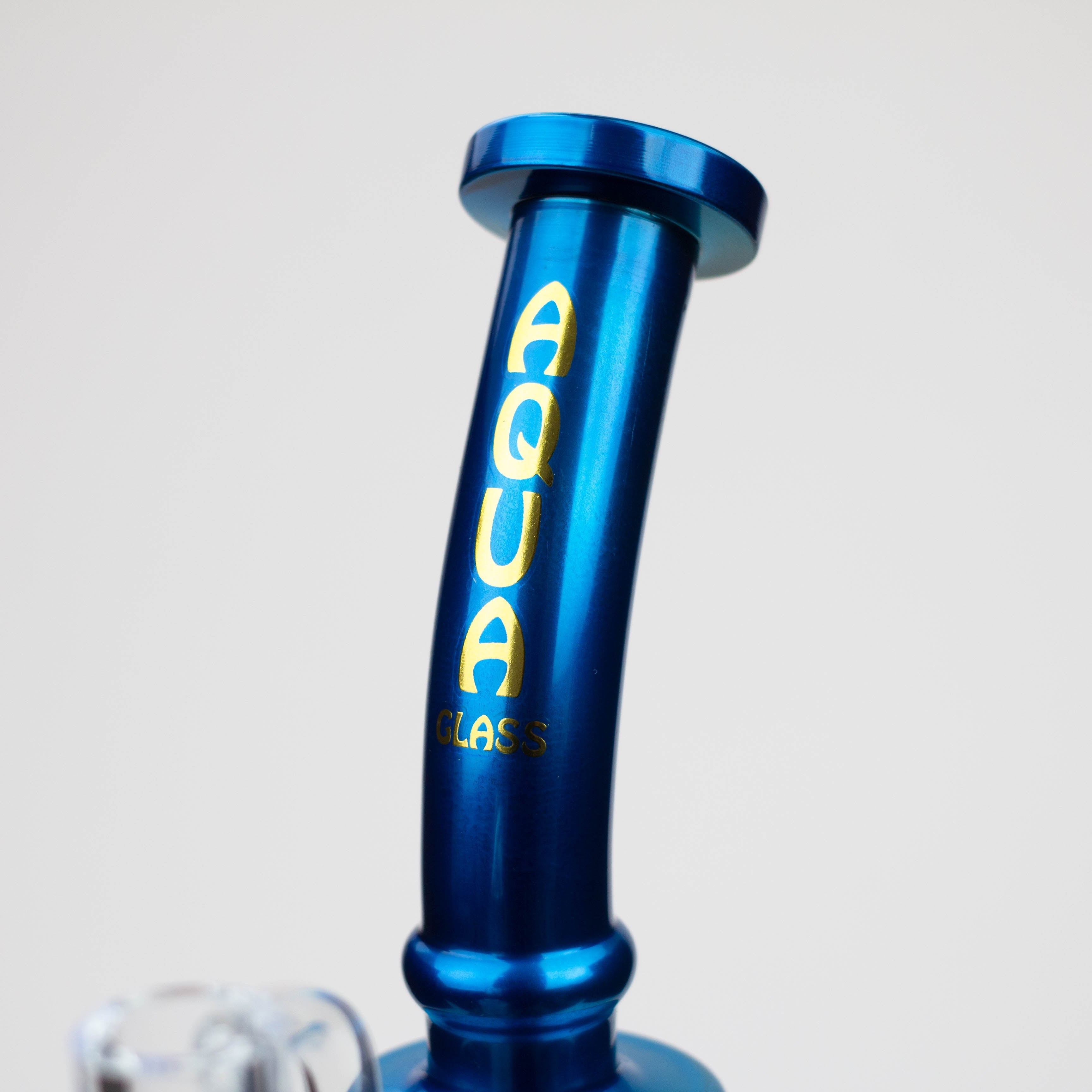 12" AQUA 2-in-1 Dual Barrel diffuser glass bong [AQUA118]