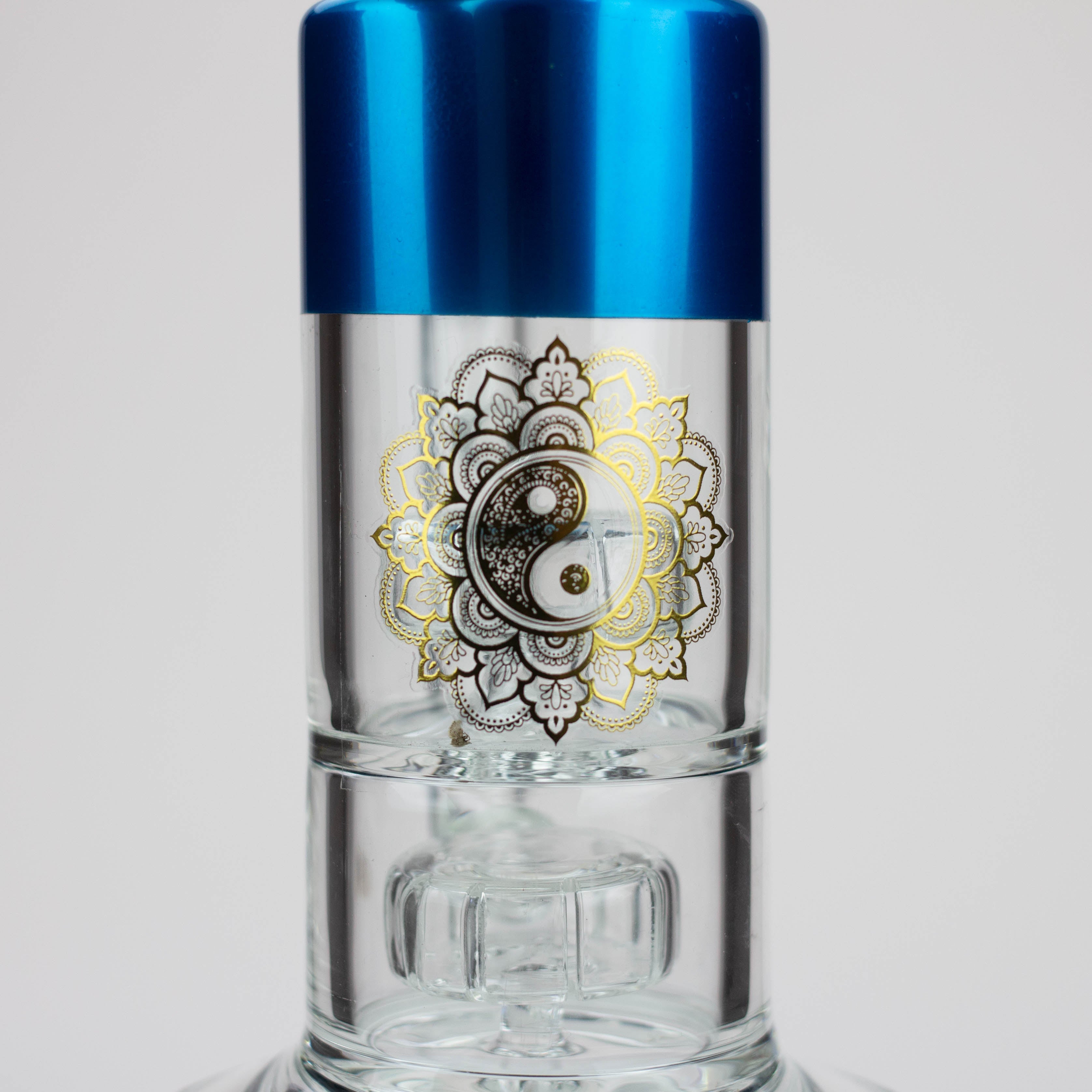 12" AQUA 2-in-1 Dual Barrel diffuser glass bong [AQUA118]