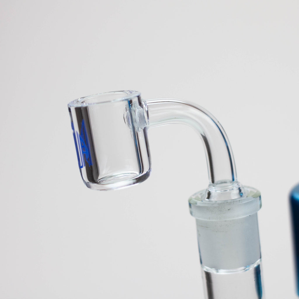 12" AQUA 2-in-1 Dual Barrel diffuser glass bong [AQUA118]
