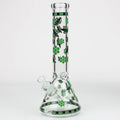 14" Honey bee glow in the dark / 7mm / glass beaker bong [A25]
