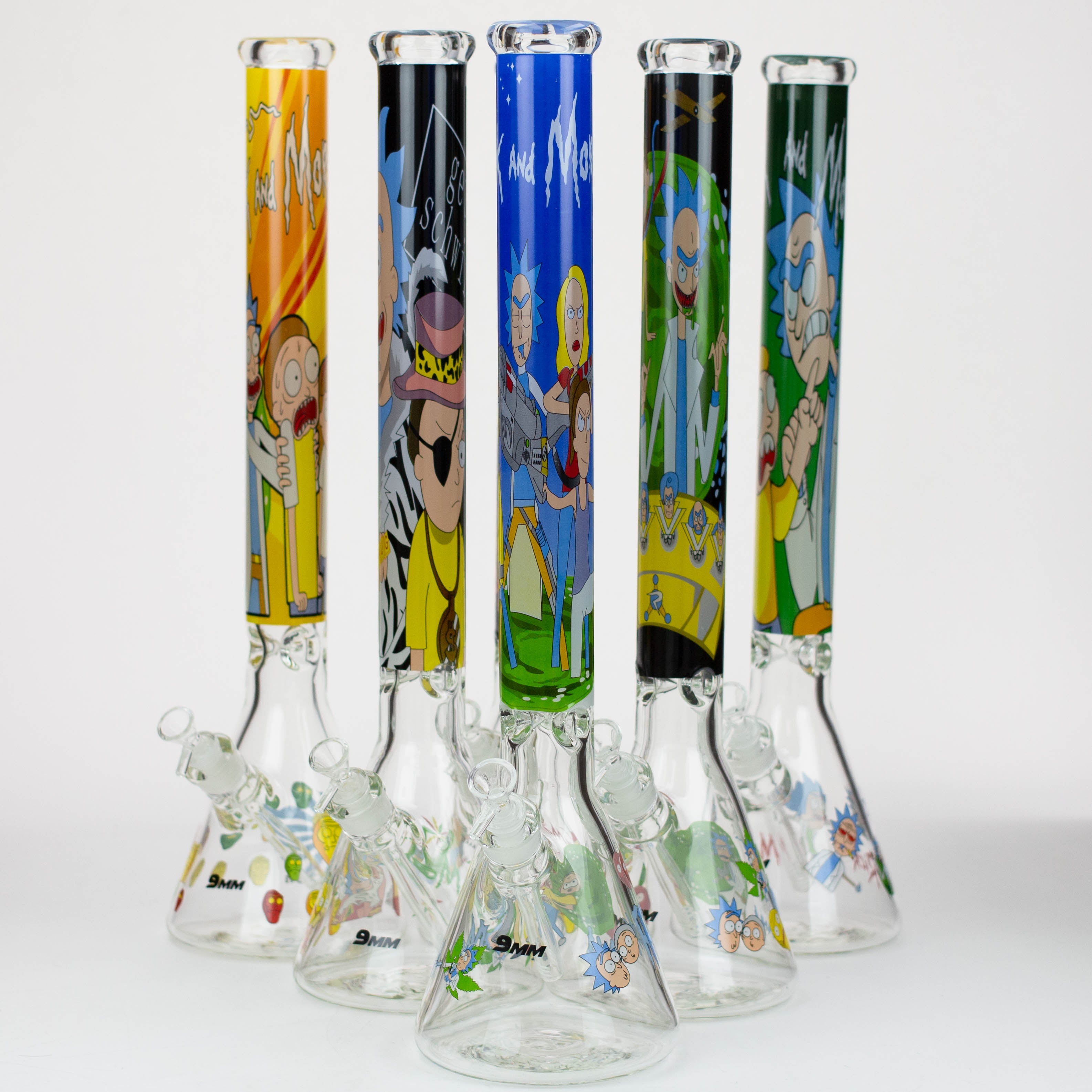 22" RM Cartoon 9 mm glass water bong [16800]