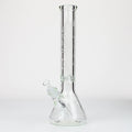 16" Genie pattern 9 mm clear glass water bong [20024]
