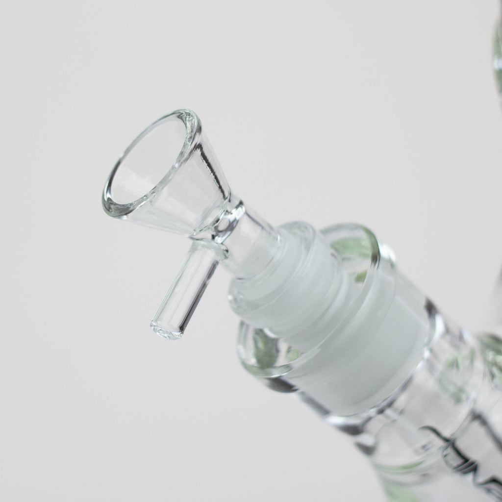 16" Genie pattern 9 mm clear glass water bong [20024]