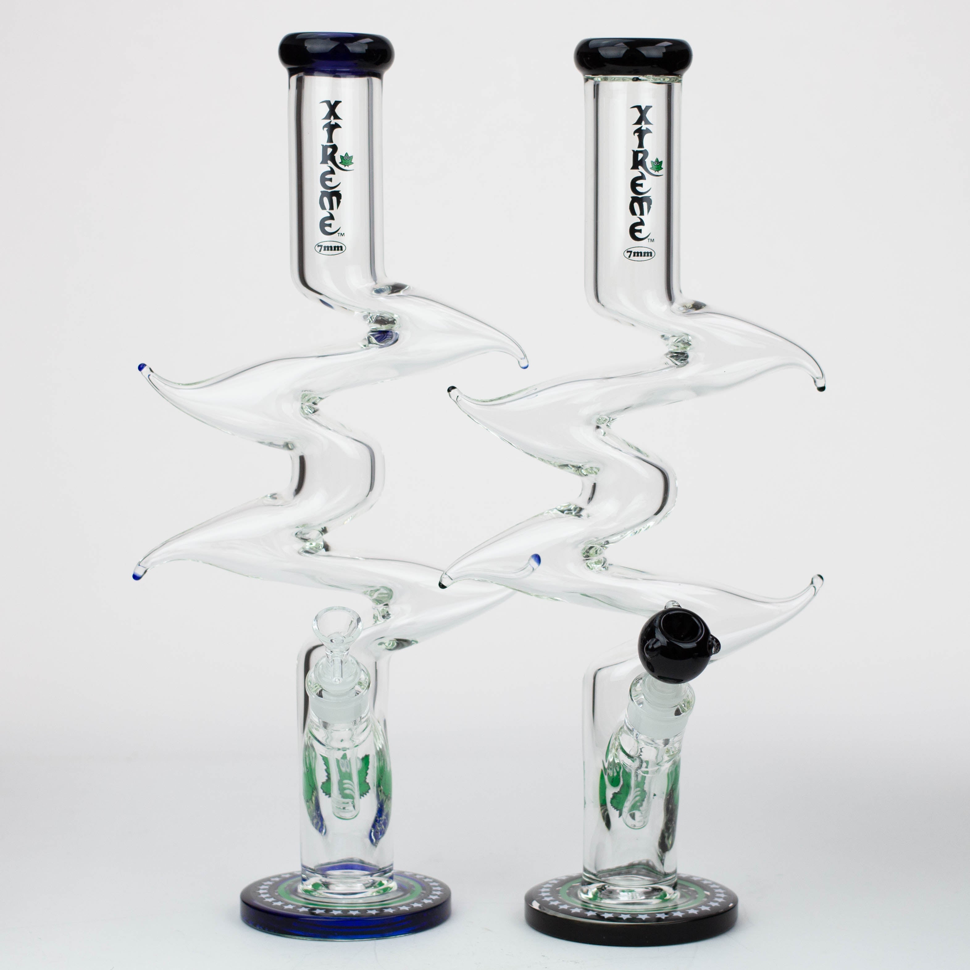20" Xtream Zig-zag 7 mm glass water bong [XTR333]
