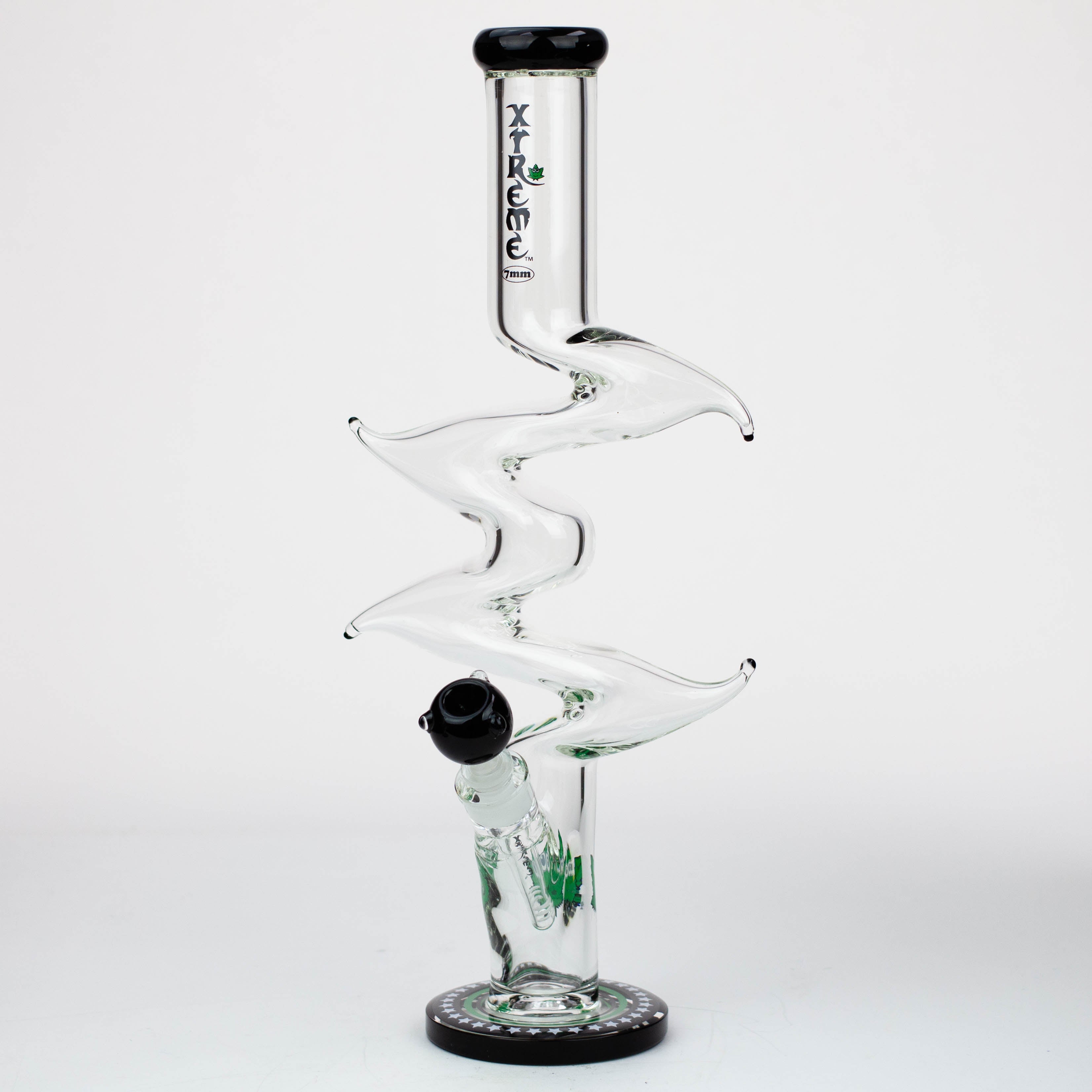 20" Xtream Zig-zag 7 mm glass water bong [XTR333]