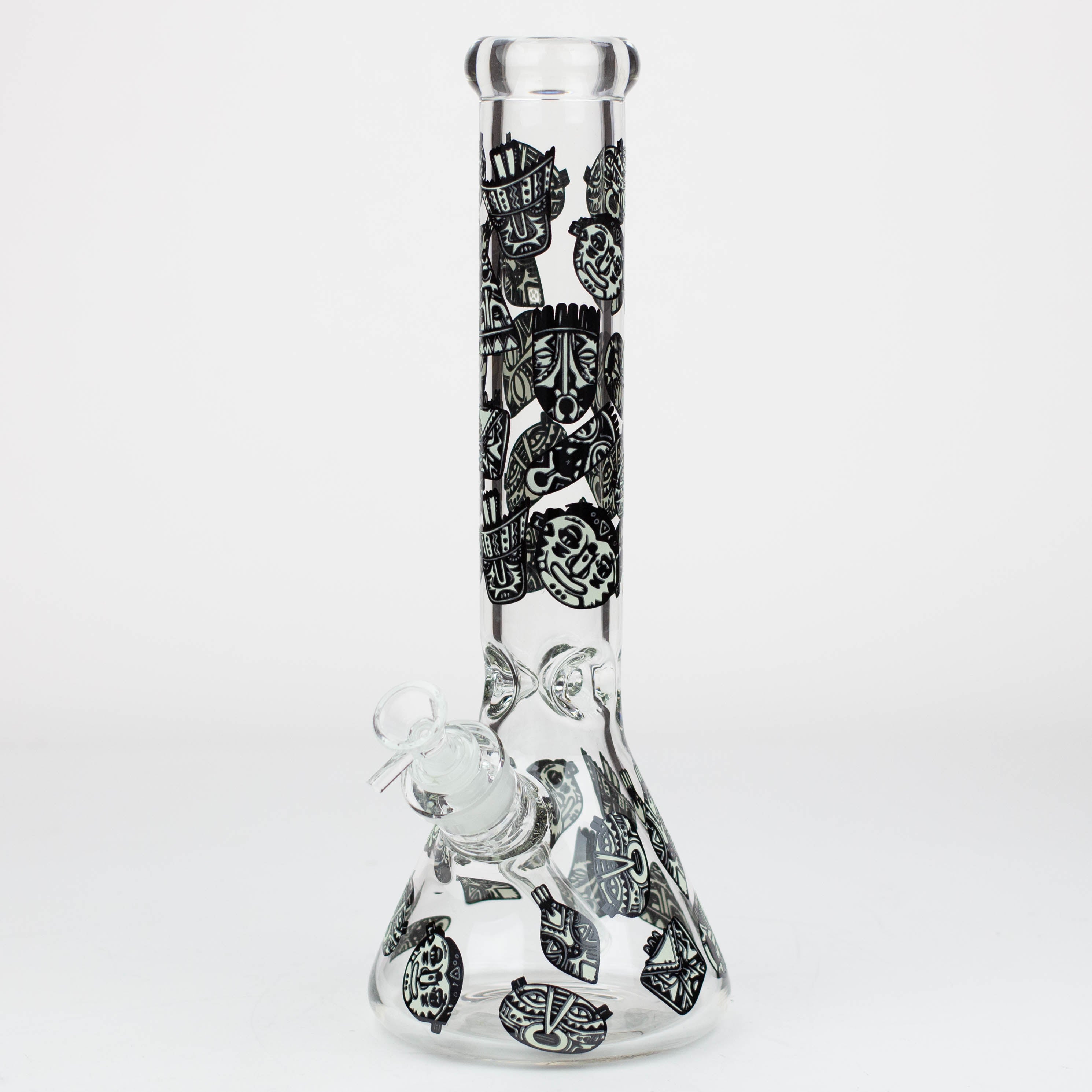 14" Glow in the dark 7 mm glass water bong [YG]