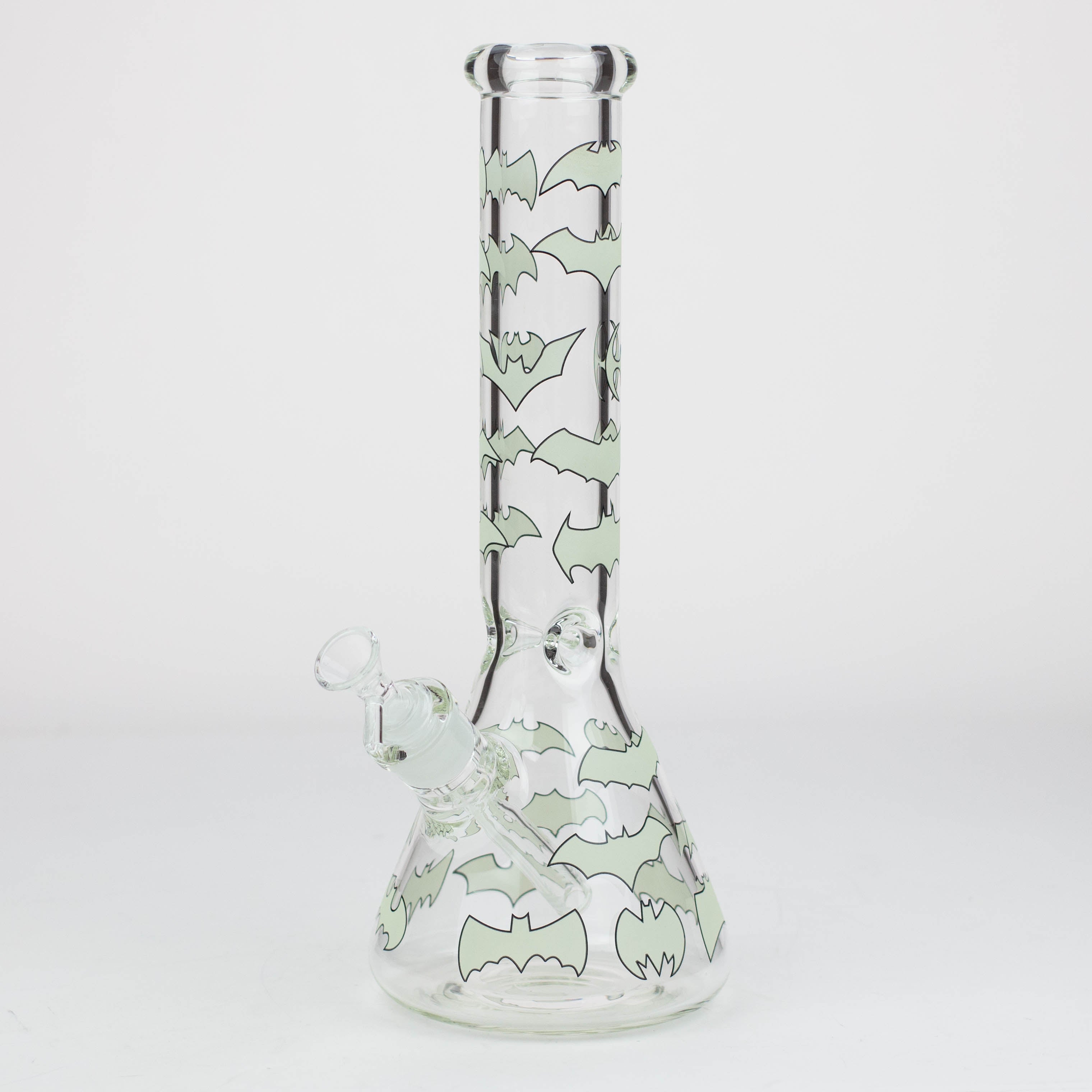 14" Glow in the dark 7 mm glass water bong [YG]