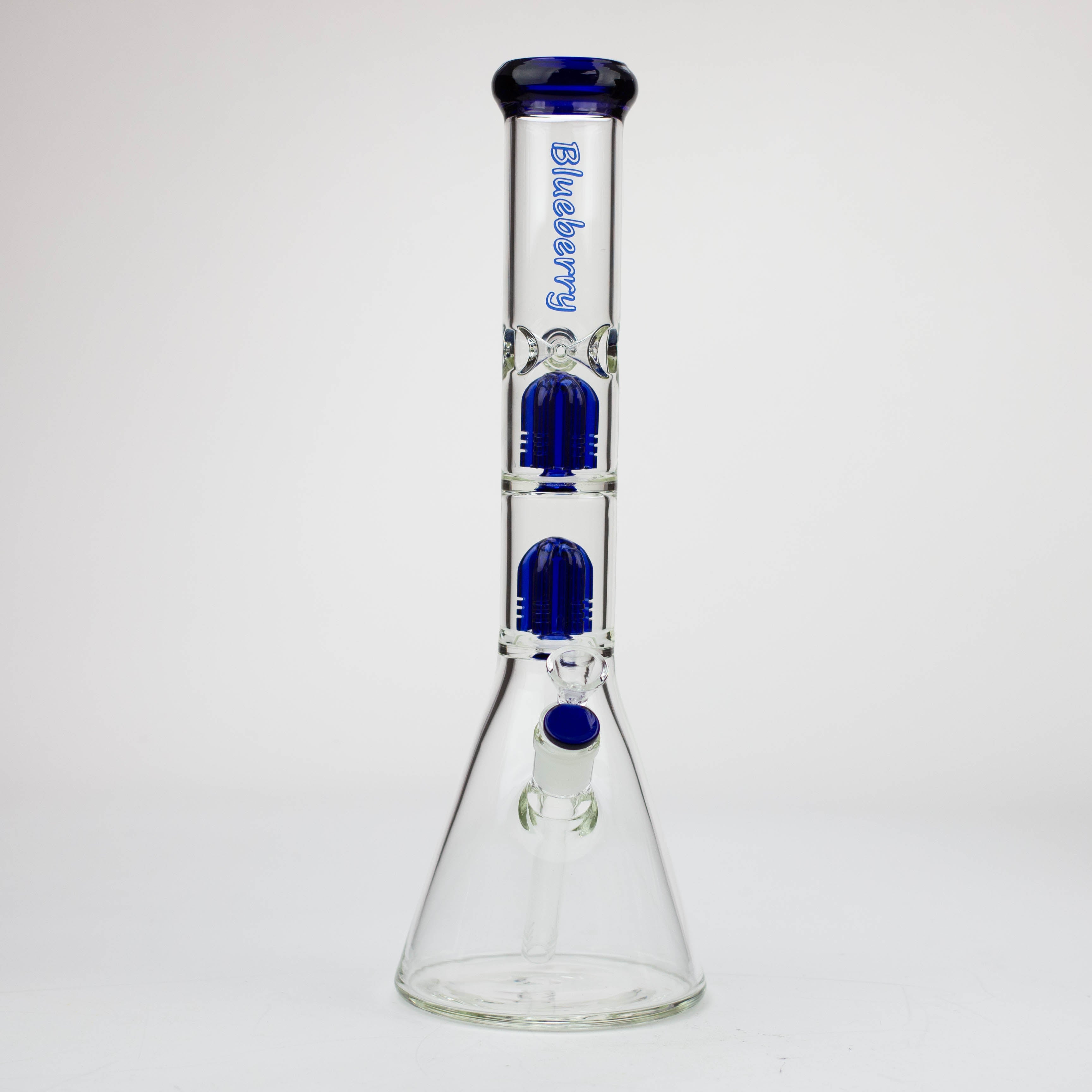 Blueberry-15 inch Double Tree Perc Beaker [S387]