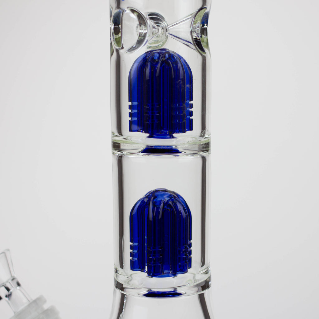Blueberry-15 inch Double Tree Perc Beaker [S387]