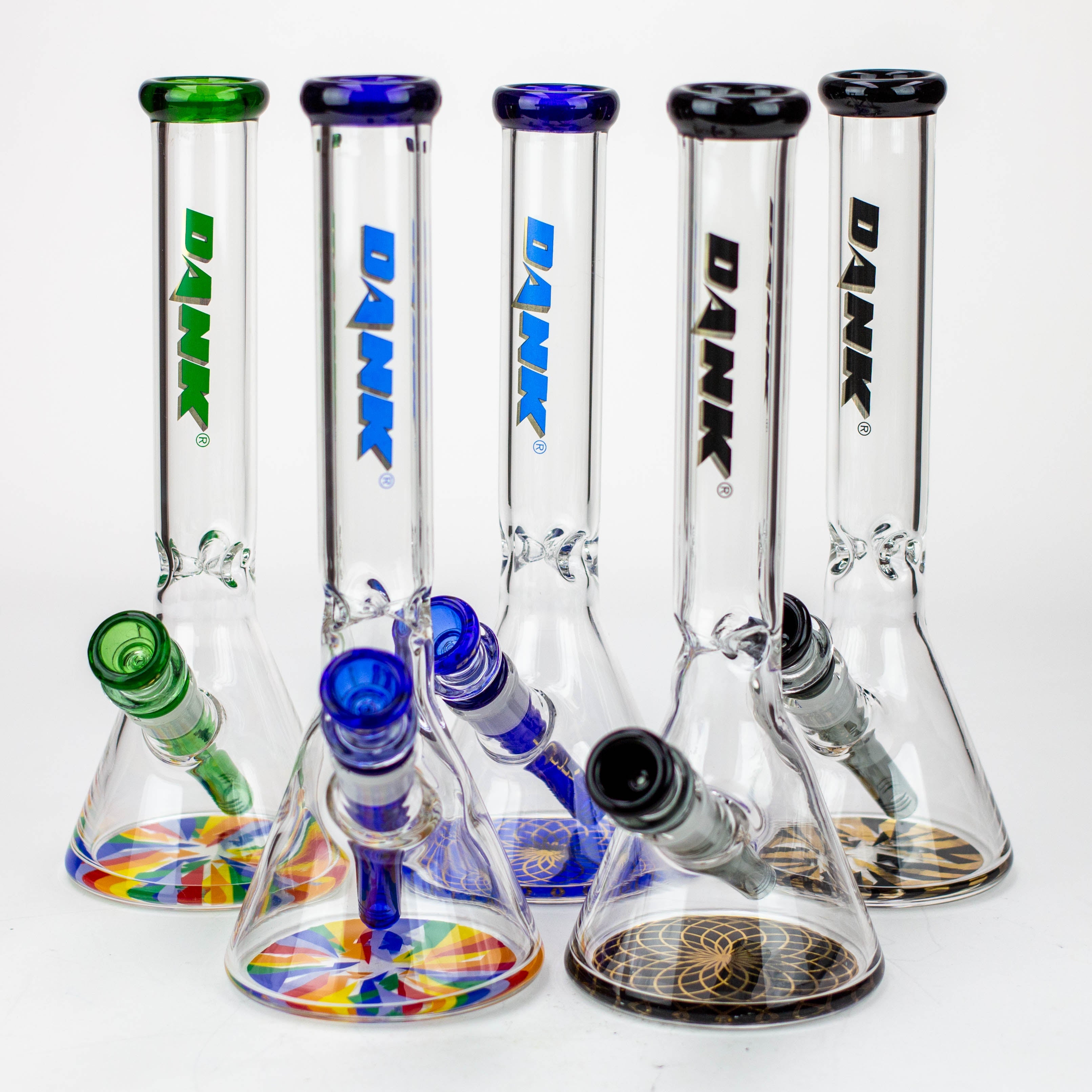 12" DANK 5 mm Thick beaker bong with thick base