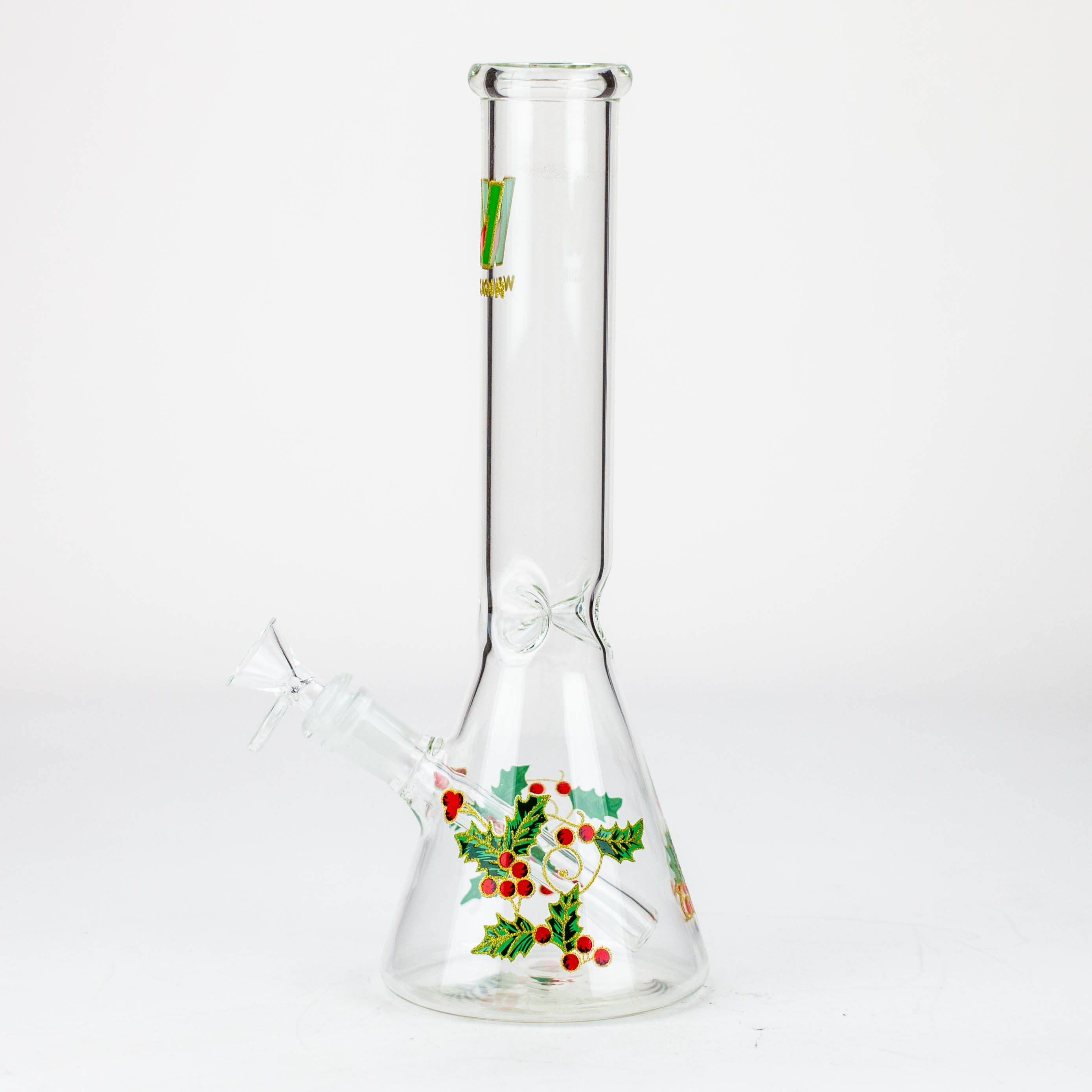 WellCann - 12" glass water bong with Christmas Design